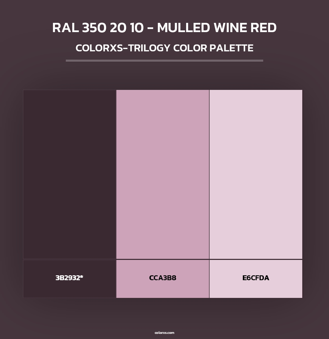 RAL 350 20 10 - Mulled Wine Red - Colorxs Trilogy Palette
