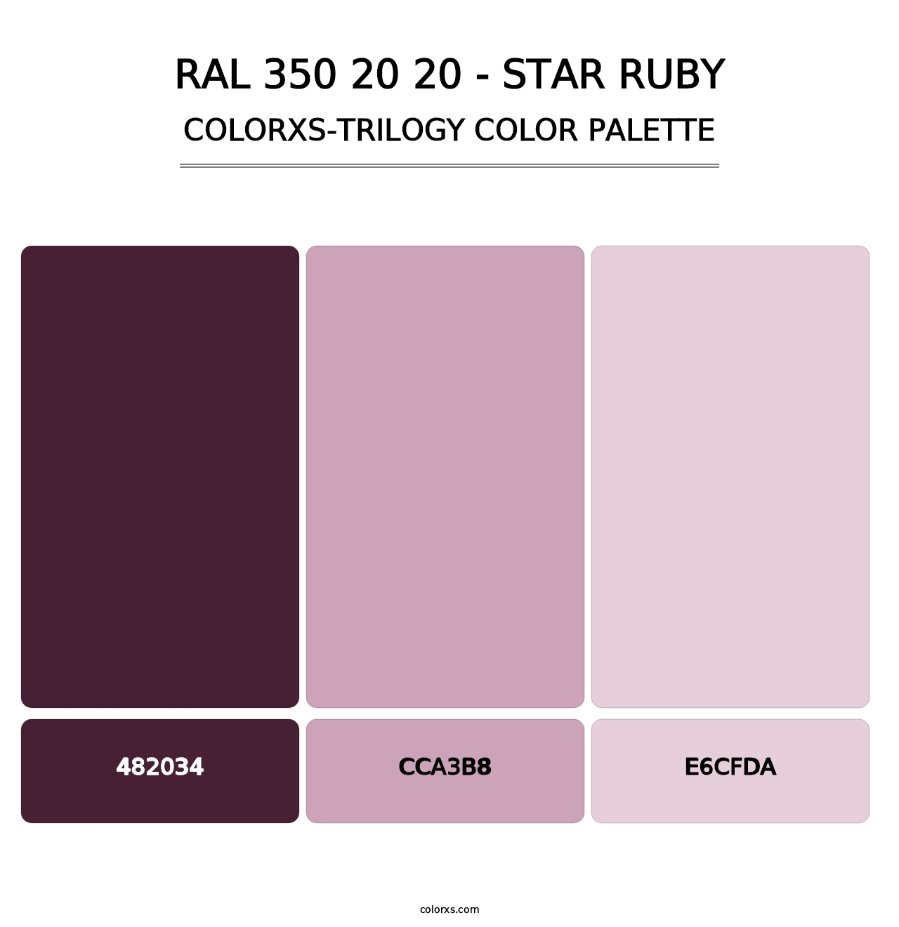 RAL 350 20 20 - Star Ruby - Colorxs Trilogy Palette