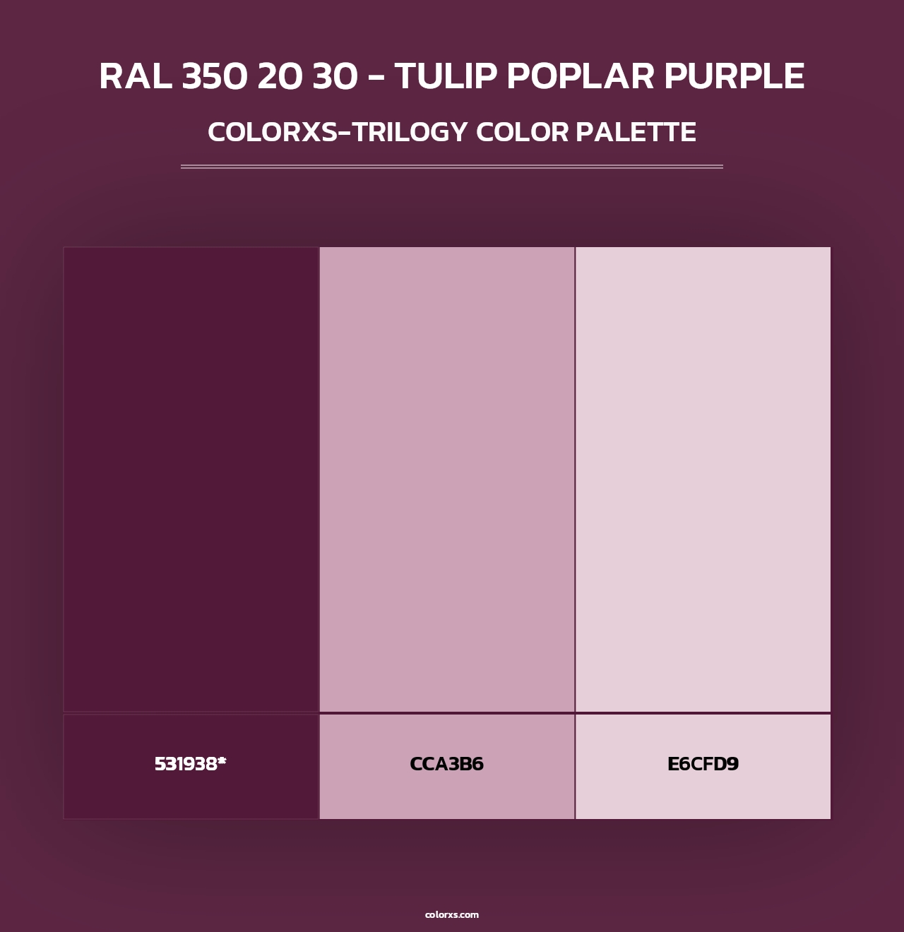 RAL 350 20 30 - Tulip Poplar Purple - Colorxs Trilogy Palette