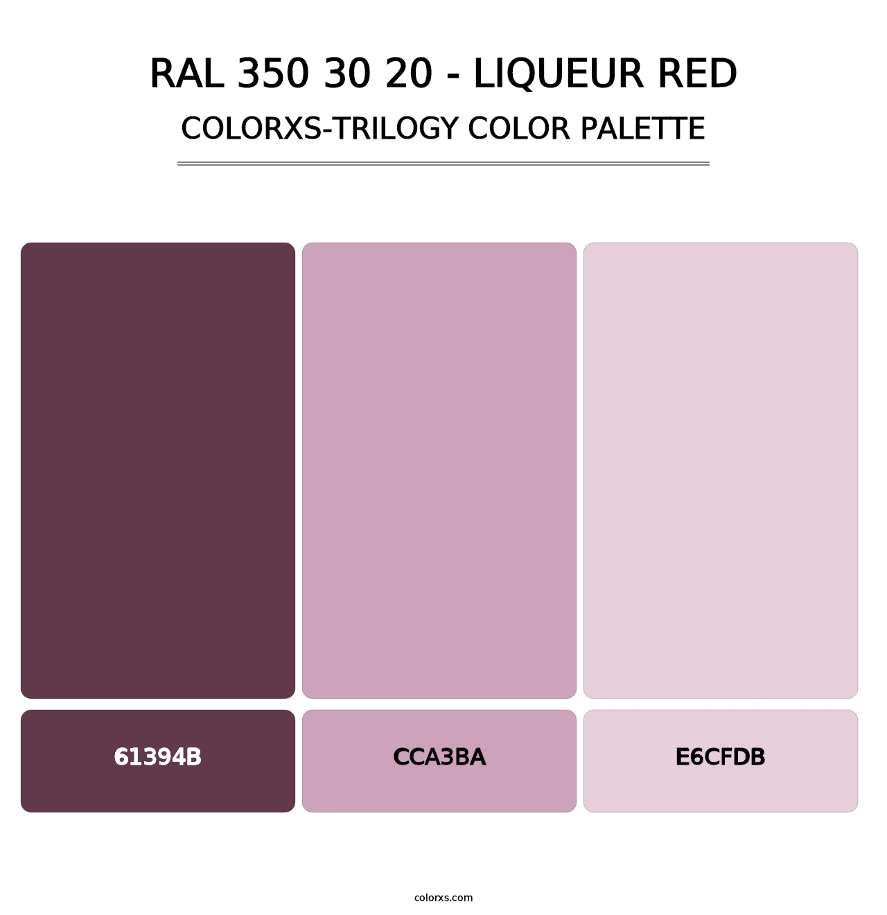 RAL 350 30 20 - Liqueur Red - Colorxs Trilogy Palette