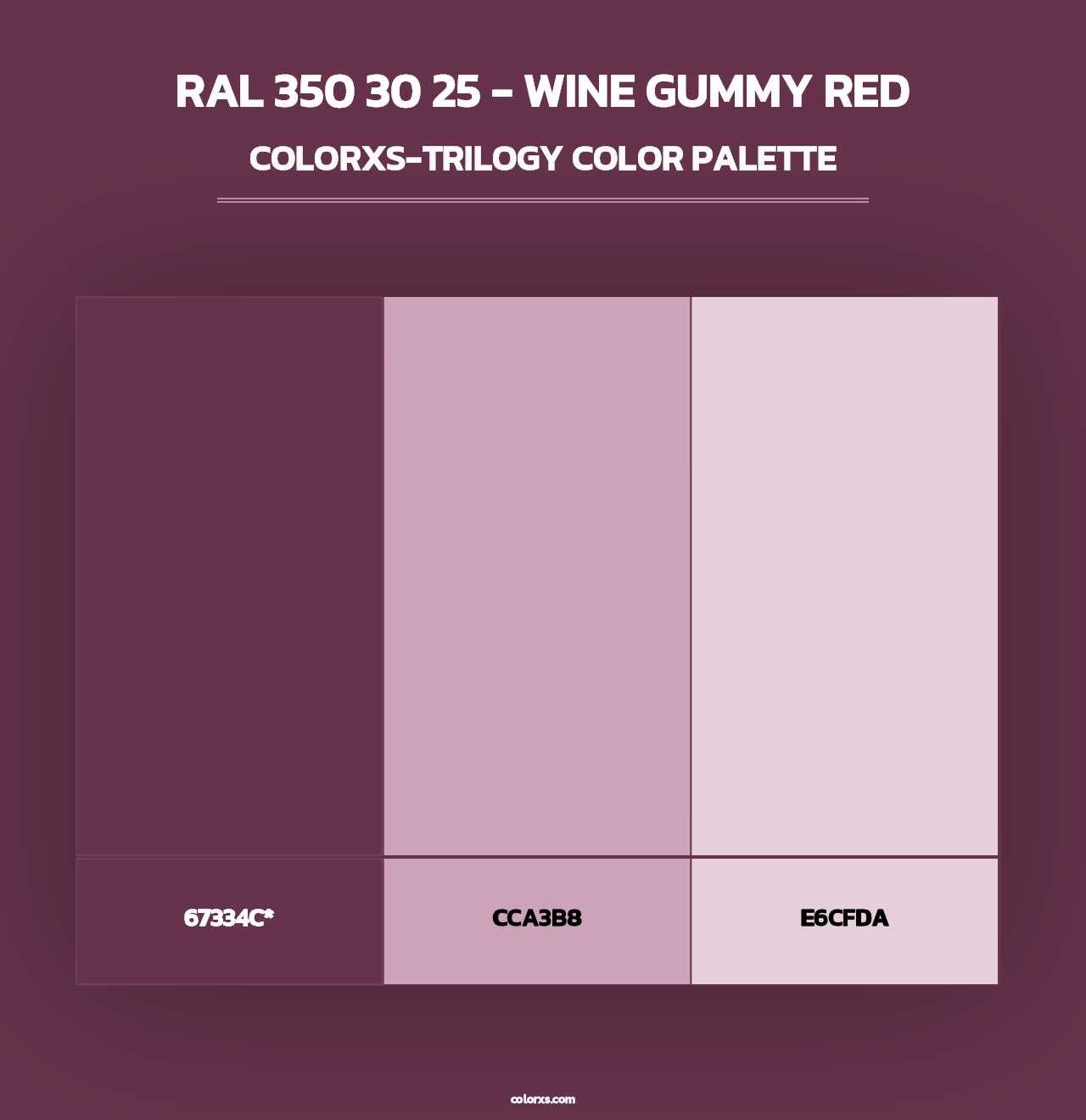 RAL 350 30 25 - Wine Gummy Red - Colorxs Trilogy Palette