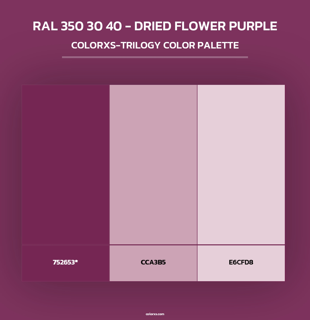 RAL 350 30 40 - Dried Flower Purple - Colorxs Trilogy Palette