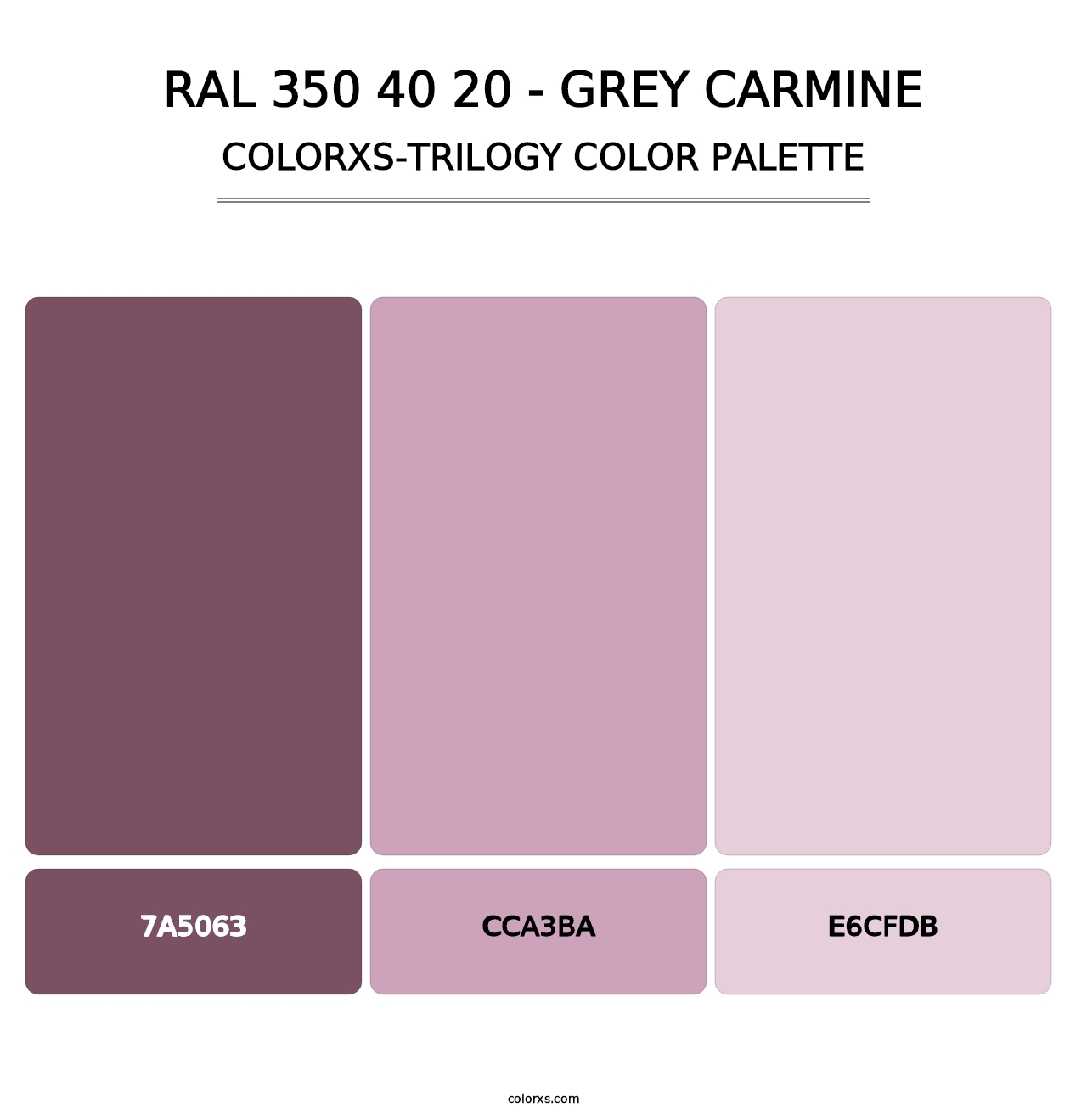 RAL 350 40 20 - Grey Carmine - Colorxs Trilogy Palette