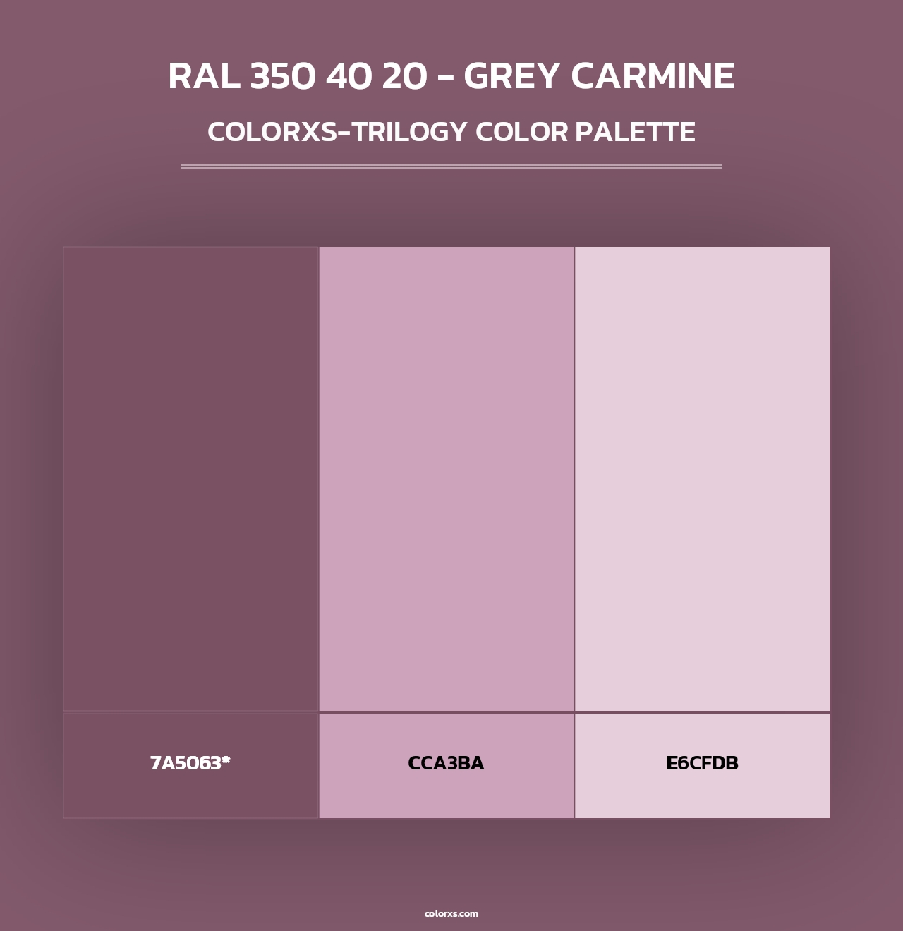 RAL 350 40 20 - Grey Carmine - Colorxs Trilogy Palette
