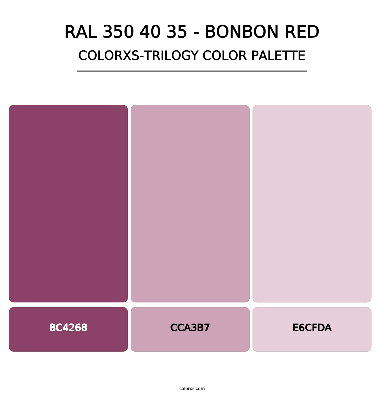 RAL 350 40 35 - Bonbon Red - Colorxs Trilogy Palette