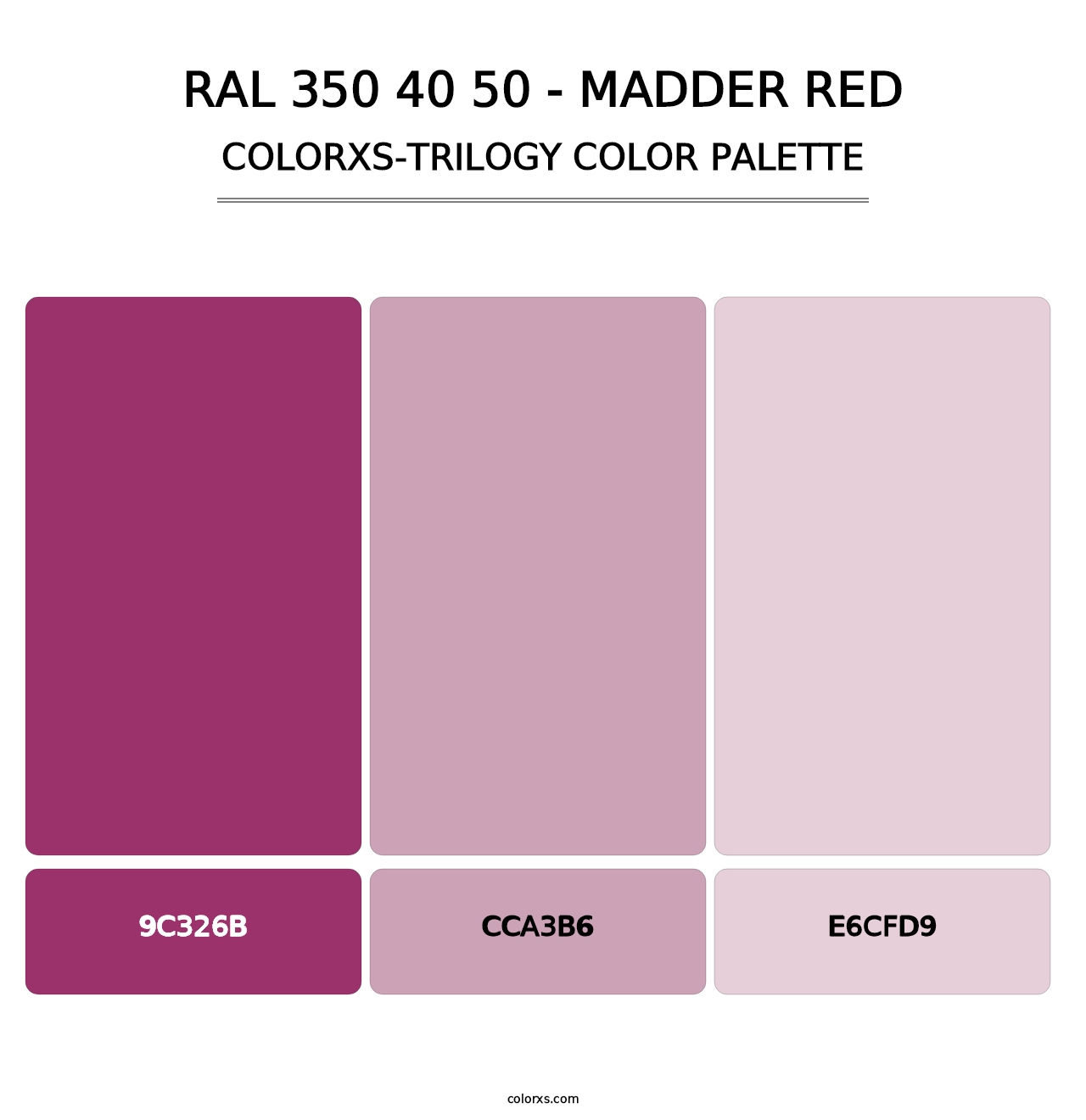 RAL 350 40 50 - Madder Red - Colorxs Trilogy Palette