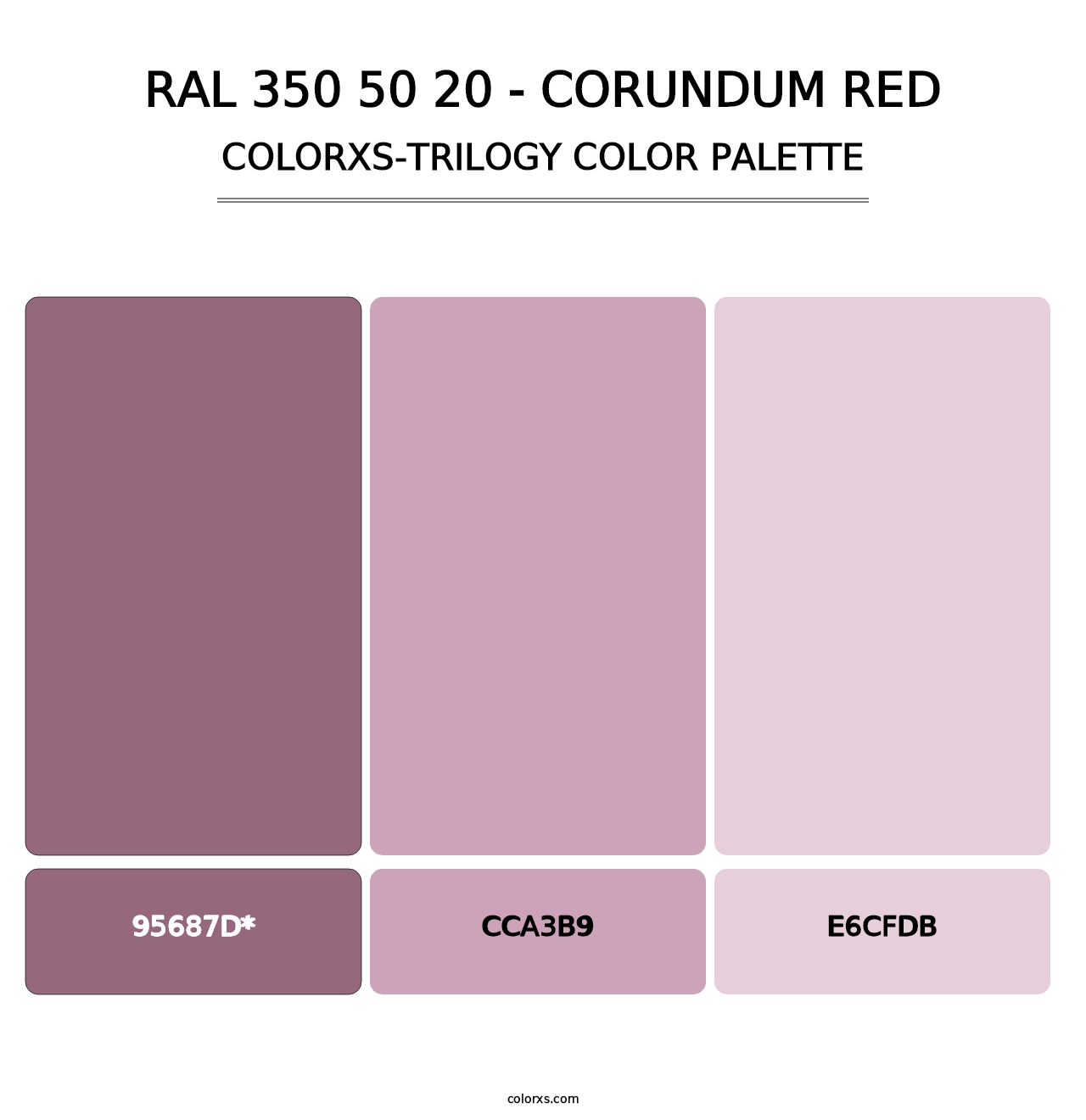 RAL 350 50 20 - Corundum Red - Colorxs Trilogy Palette