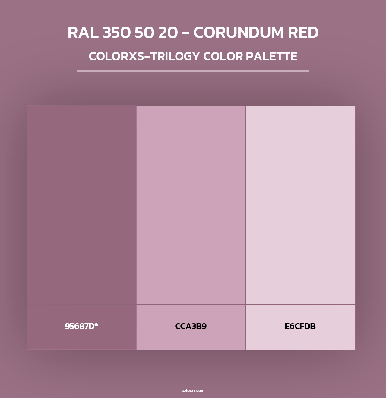 RAL 350 50 20 - Corundum Red - Colorxs Trilogy Palette
