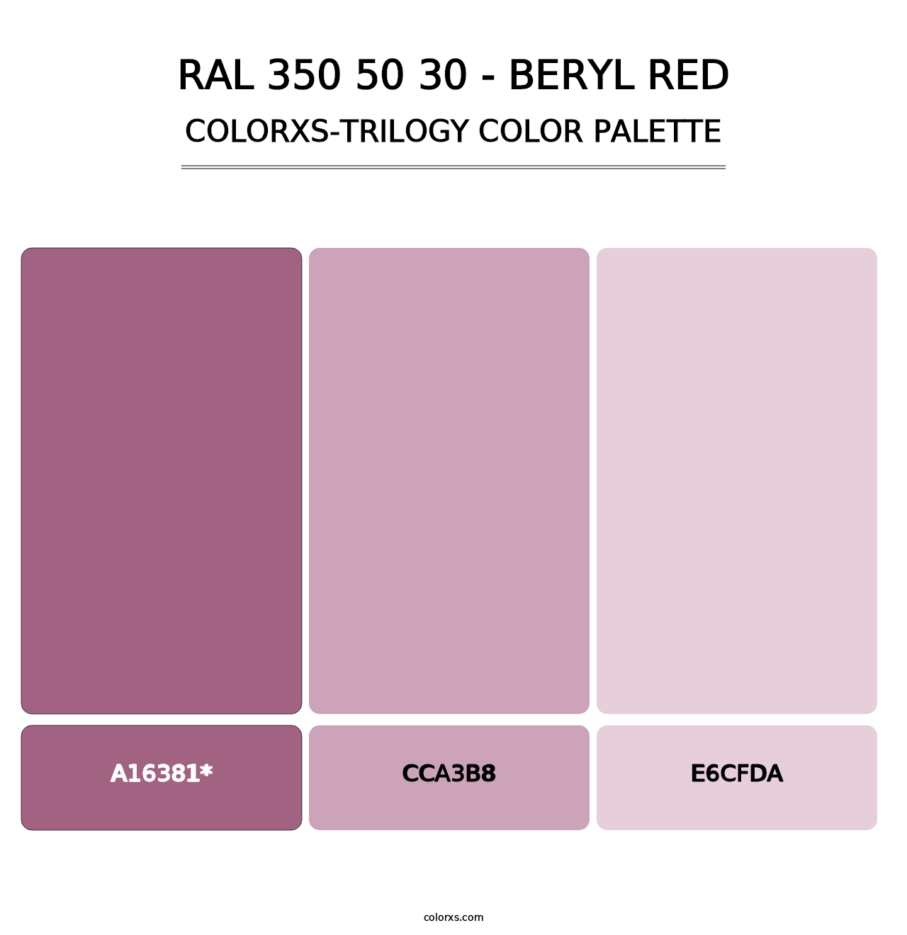 RAL 350 50 30 - Beryl Red - Colorxs Trilogy Palette