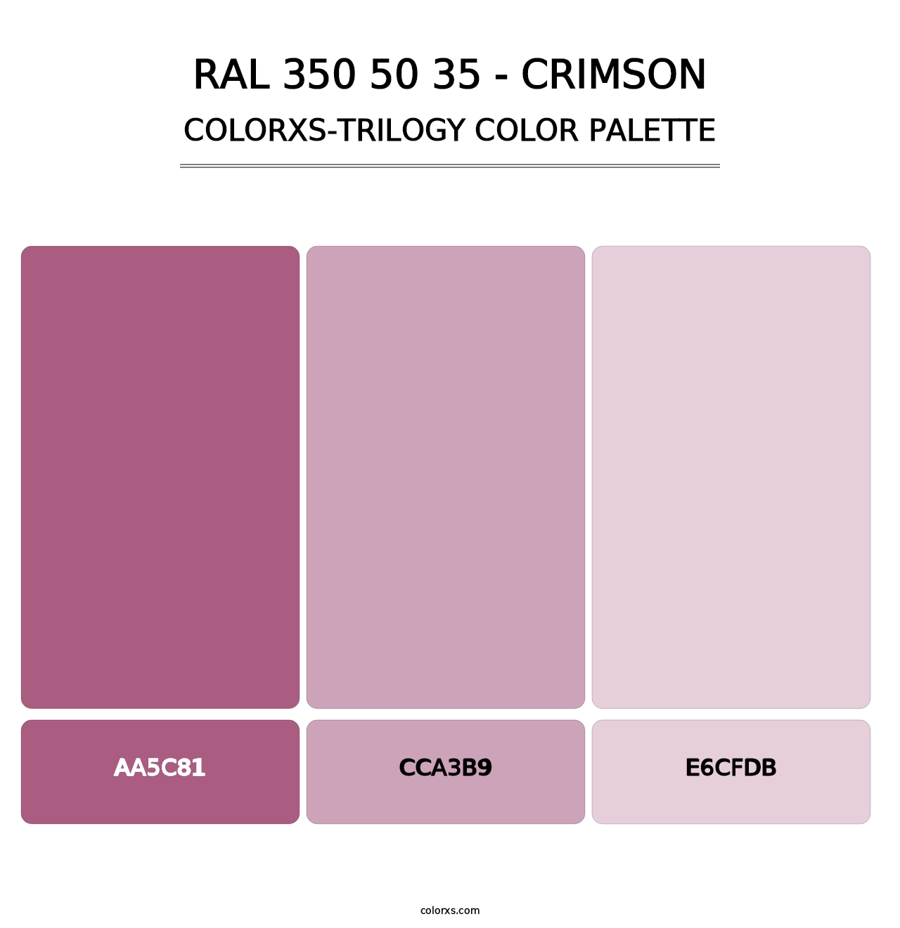 RAL 350 50 35 - Crimson - Colorxs Trilogy Palette