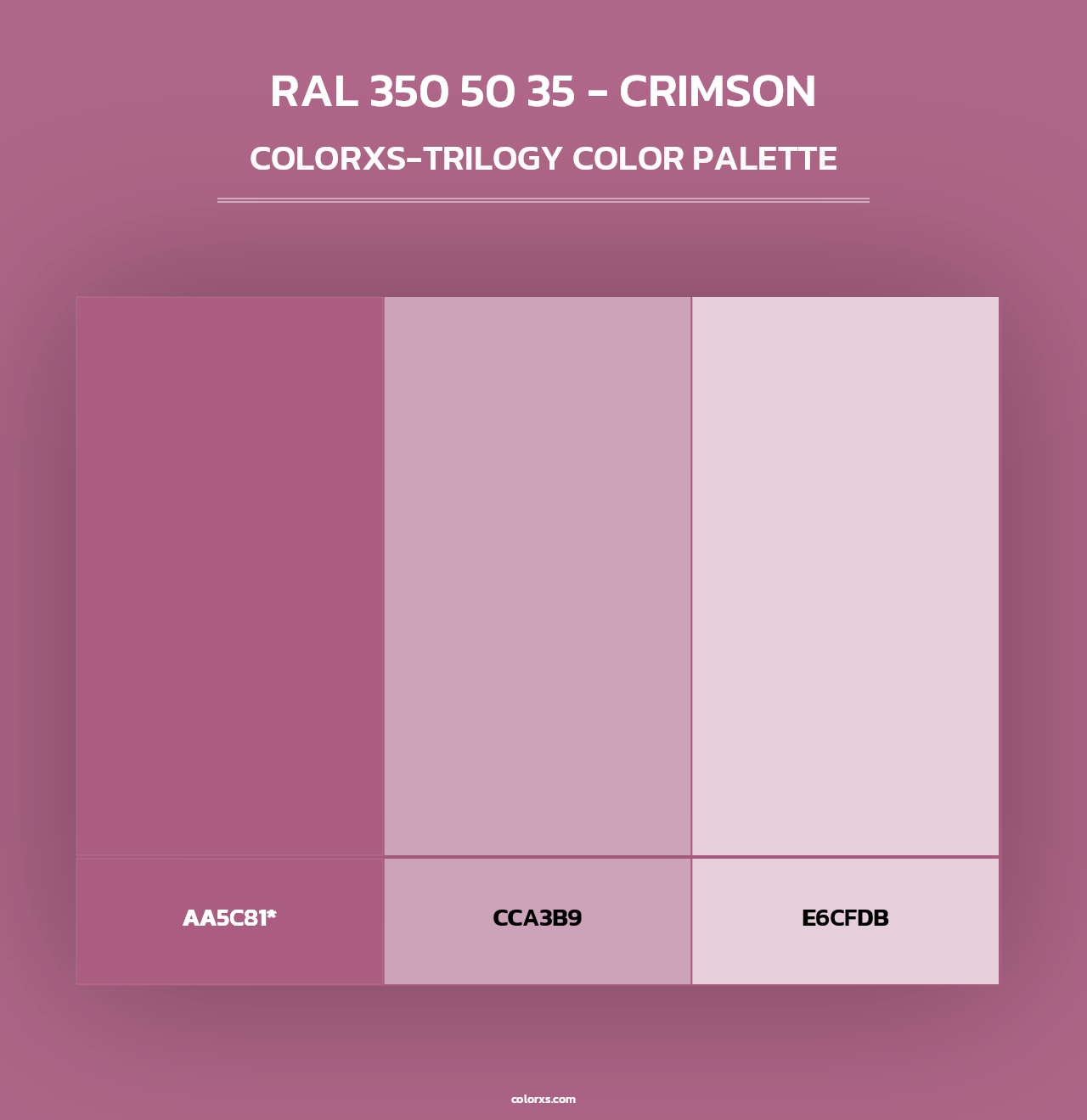 RAL 350 50 35 - Crimson - Colorxs Trilogy Palette