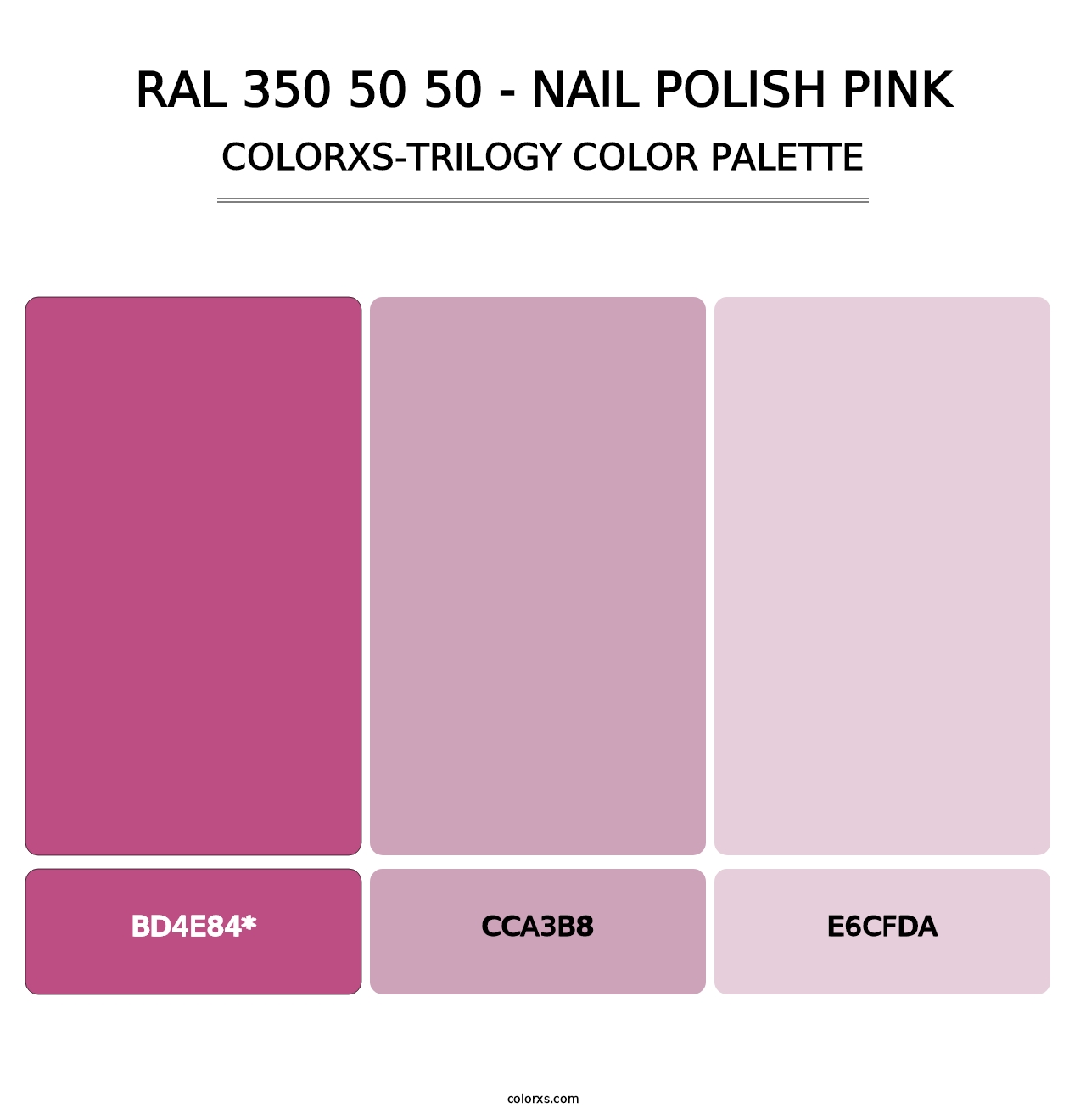 RAL 350 50 50 - Nail Polish Pink - Colorxs Trilogy Palette
