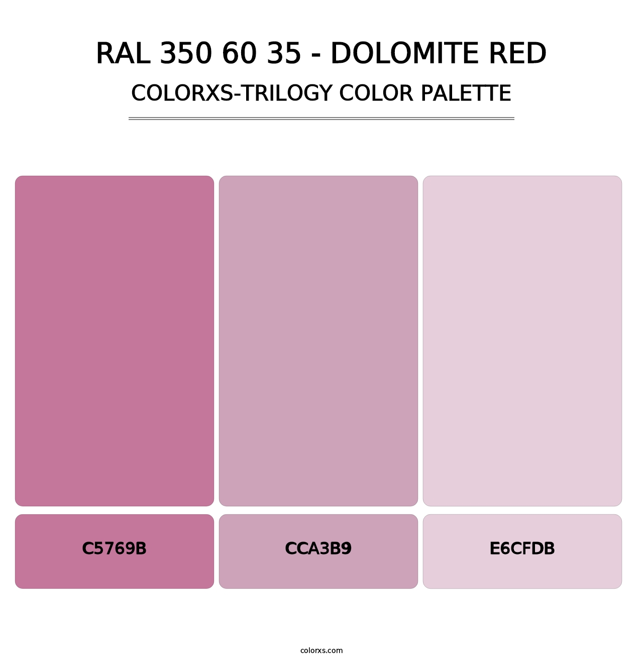 RAL 350 60 35 - Dolomite Red - Colorxs Trilogy Palette