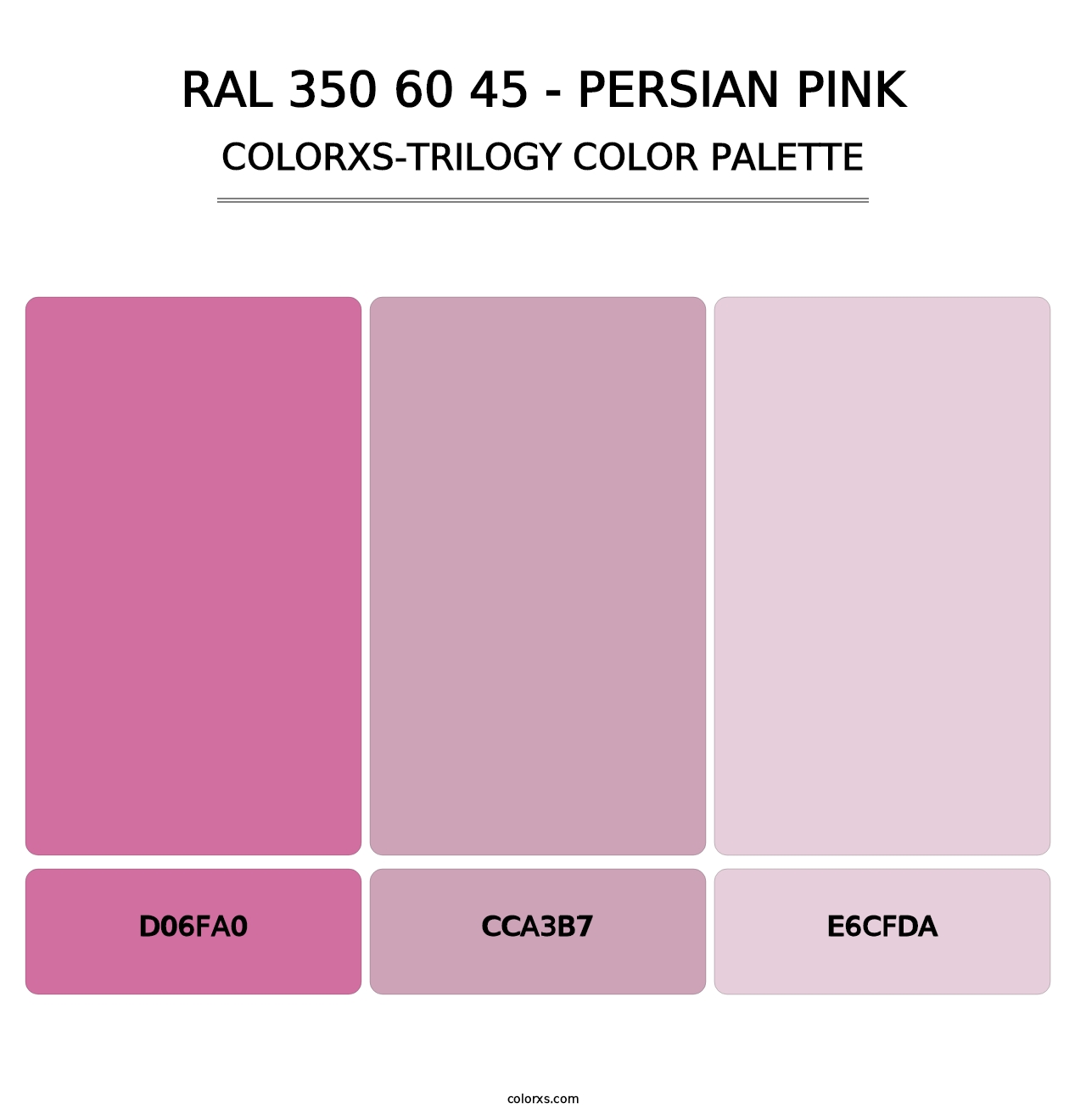 RAL 350 60 45 - Persian Pink - Colorxs Trilogy Palette