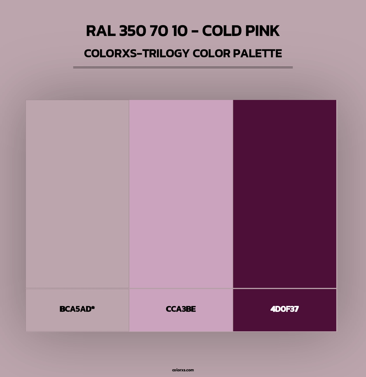 RAL 350 70 10 - Cold Pink - Colorxs Trilogy Palette