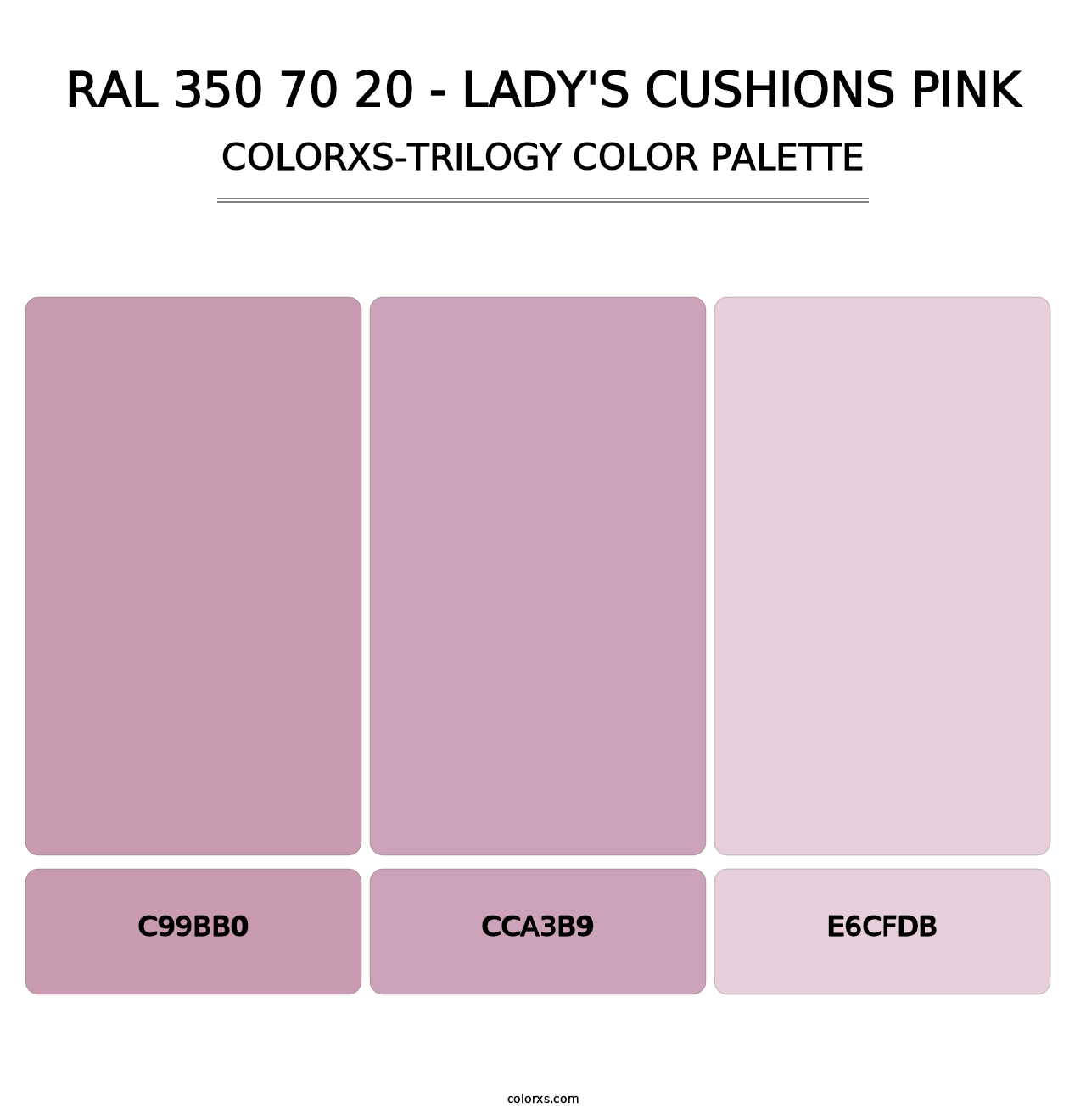 RAL 350 70 20 - Lady's Cushions Pink - Colorxs Trilogy Palette
