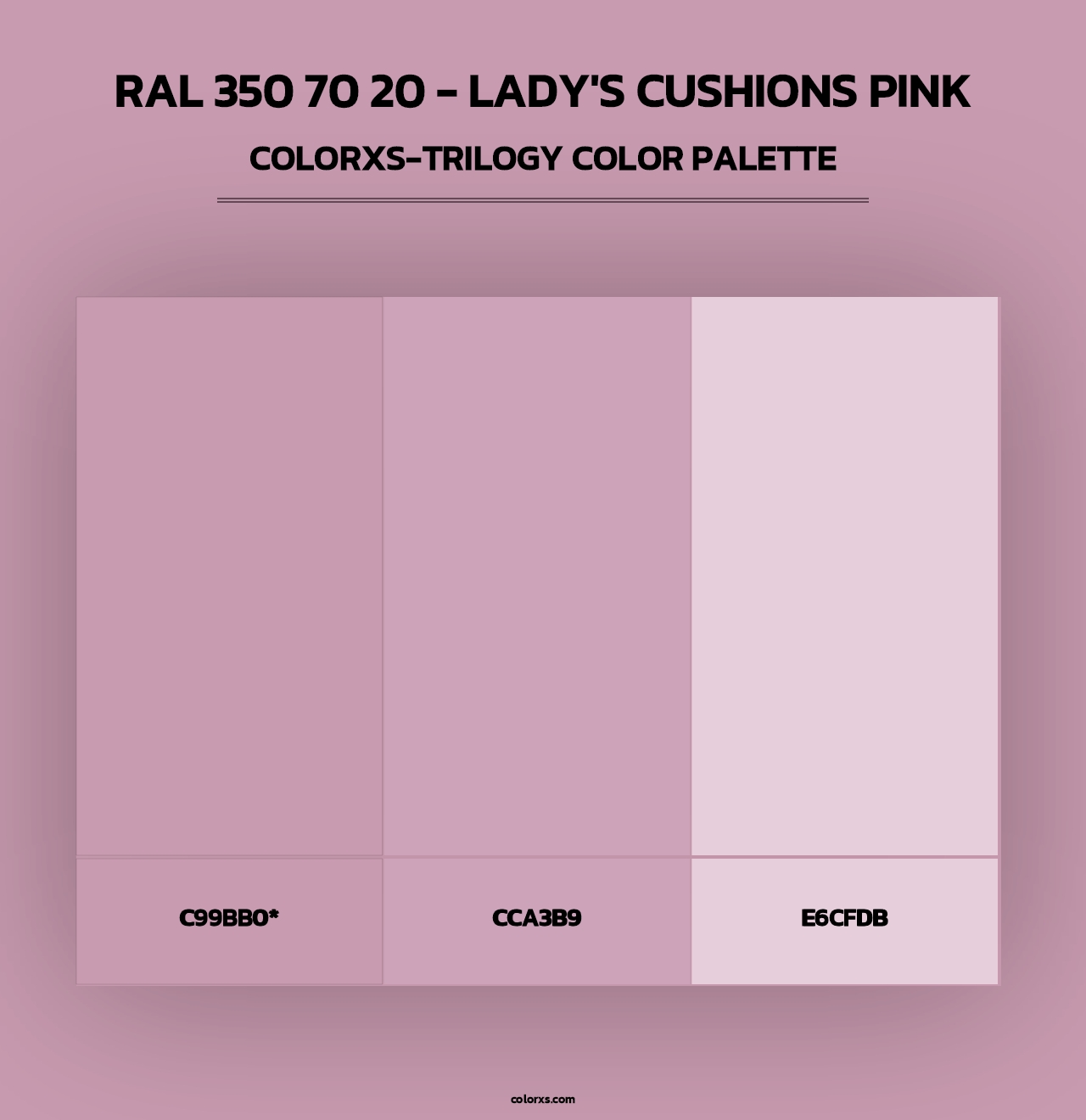 RAL 350 70 20 - Lady's Cushions Pink - Colorxs Trilogy Palette