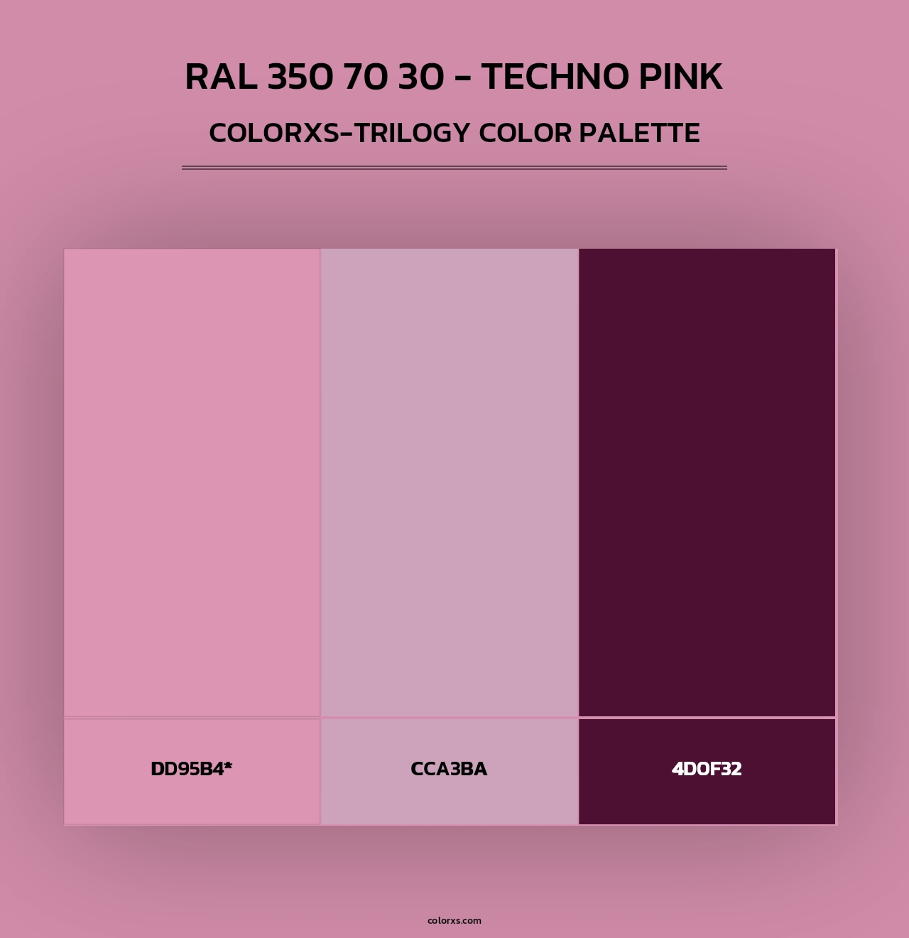RAL 350 70 30 - Techno Pink - Colorxs Trilogy Palette