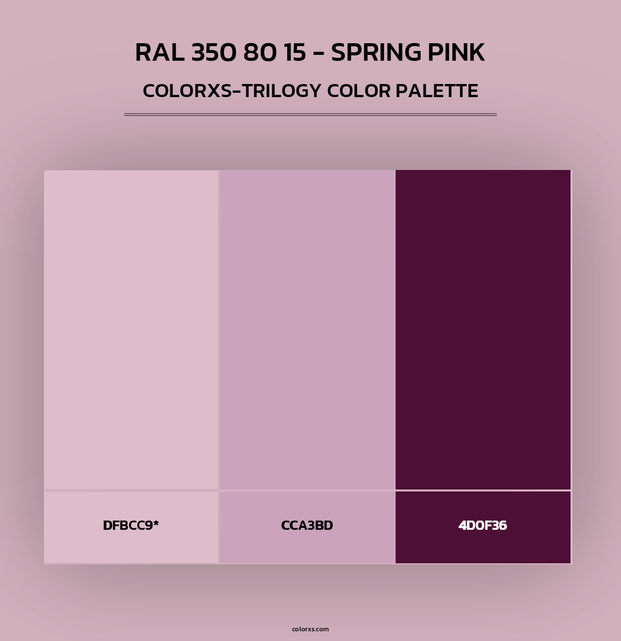 RAL 350 80 15 - Spring Pink - Colorxs Trilogy Palette