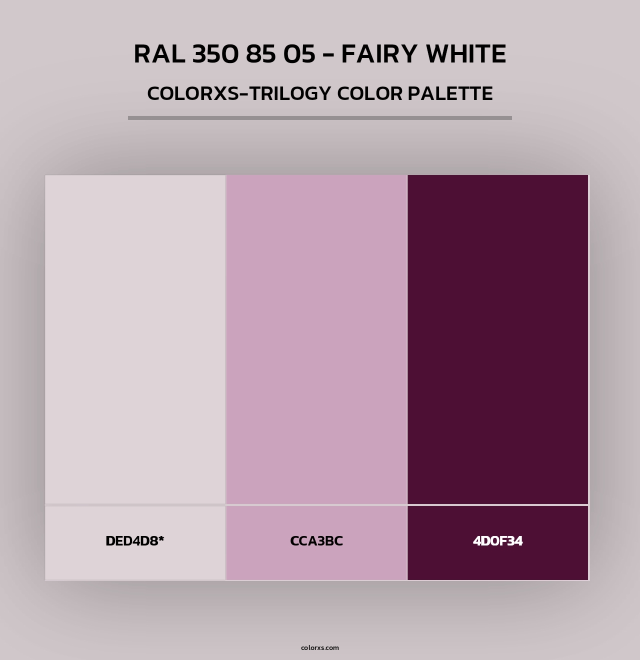 RAL 350 85 05 - Fairy White - Colorxs Trilogy Palette