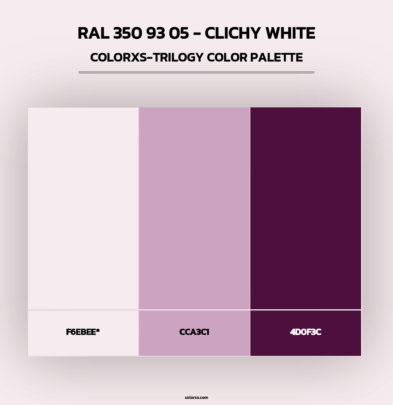 RAL 350 93 05 - Clichy White - Colorxs Trilogy Palette