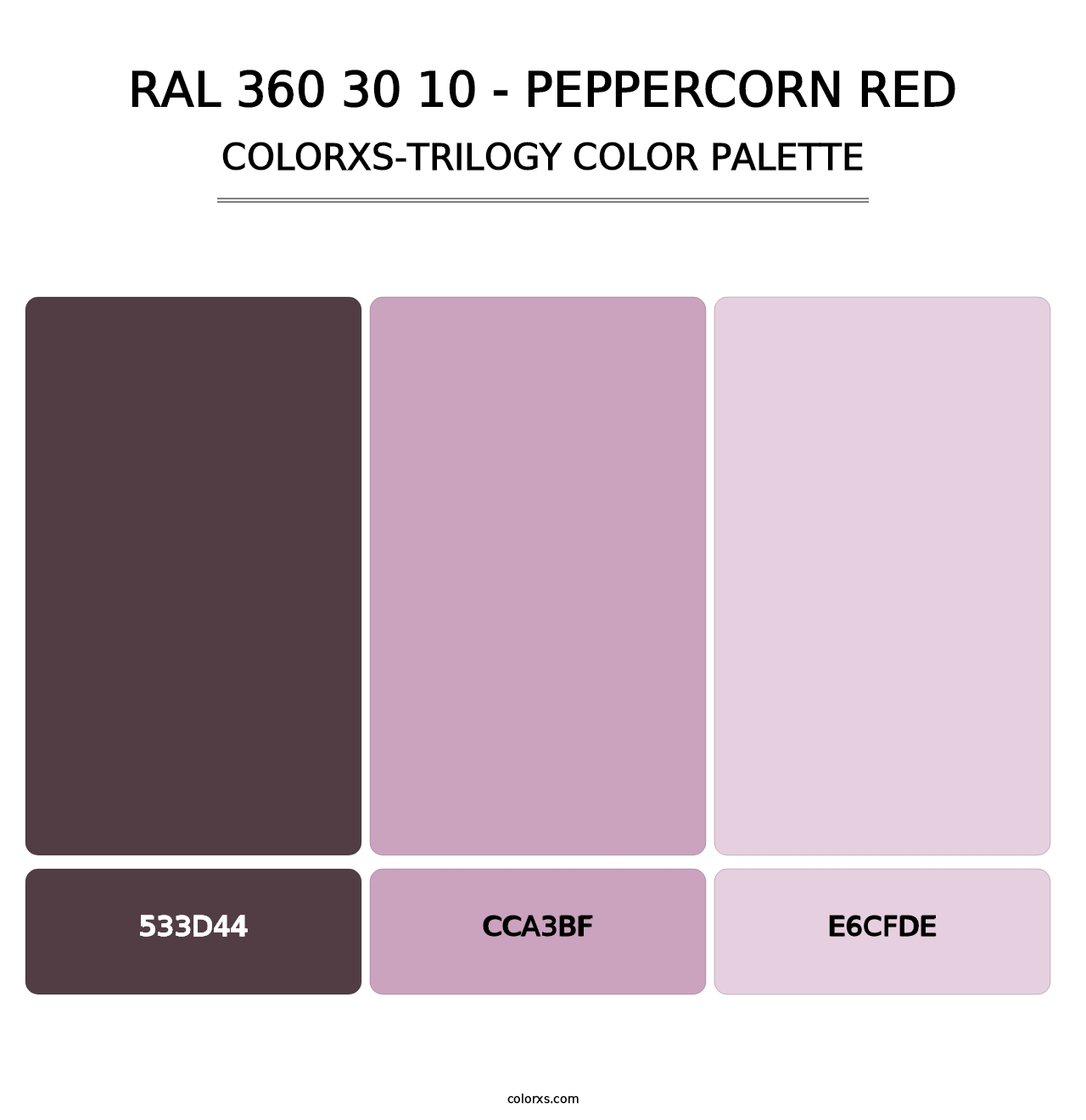 RAL 360 30 10 - Peppercorn Red - Colorxs Trilogy Palette