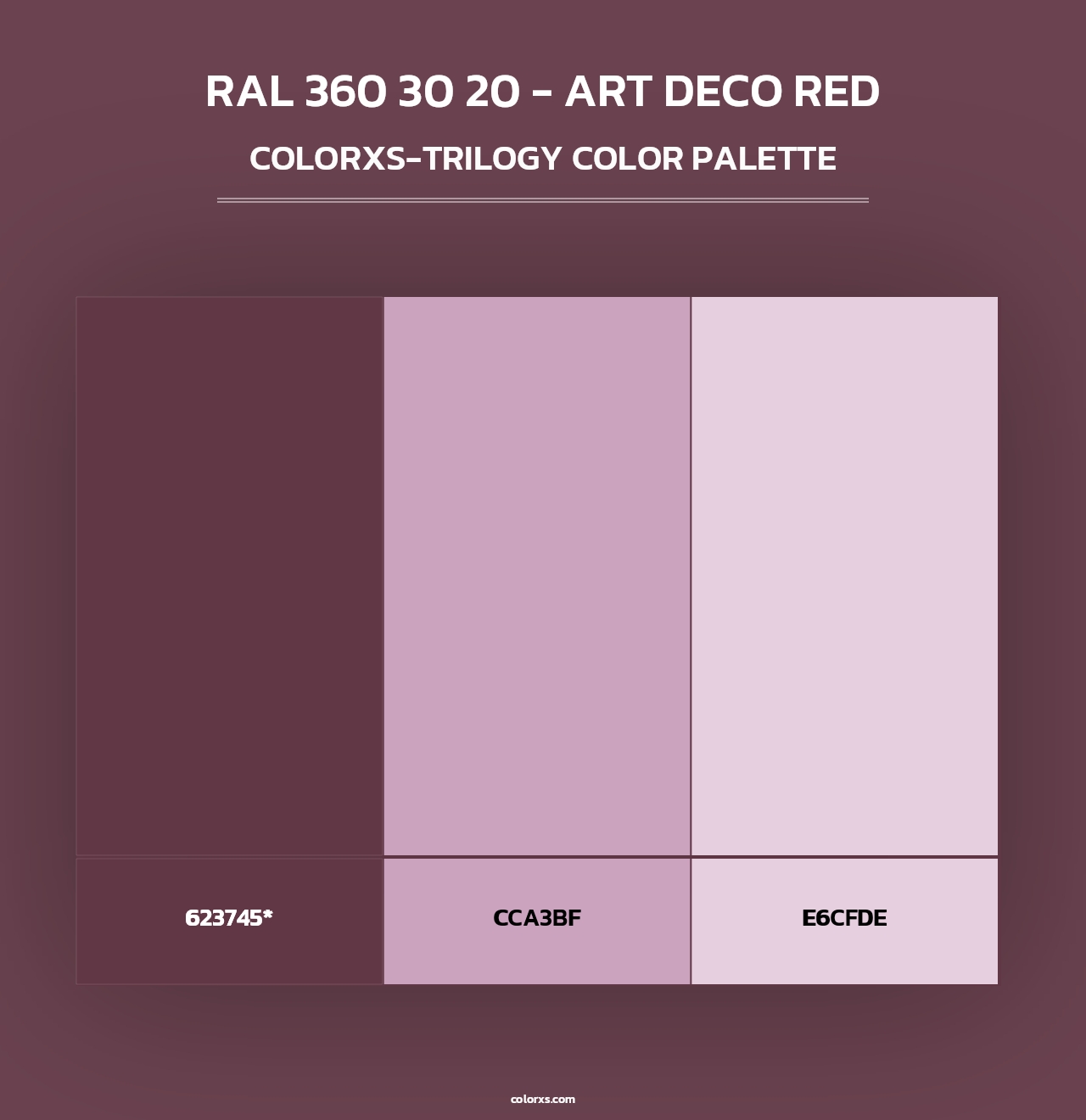 RAL 360 30 20 - Art Deco Red - Colorxs Trilogy Palette