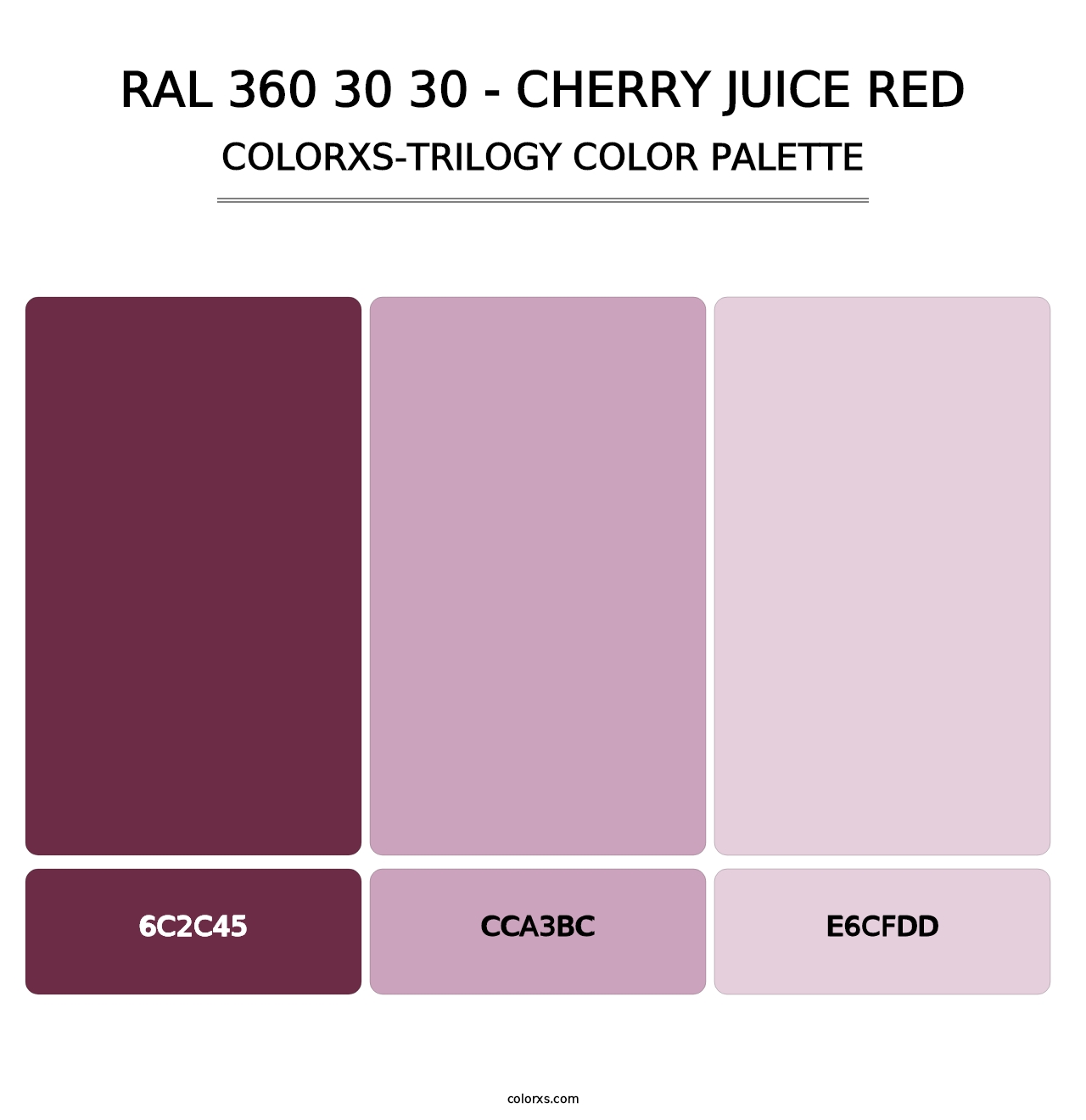 RAL 360 30 30 - Cherry Juice Red - Colorxs Trilogy Palette
