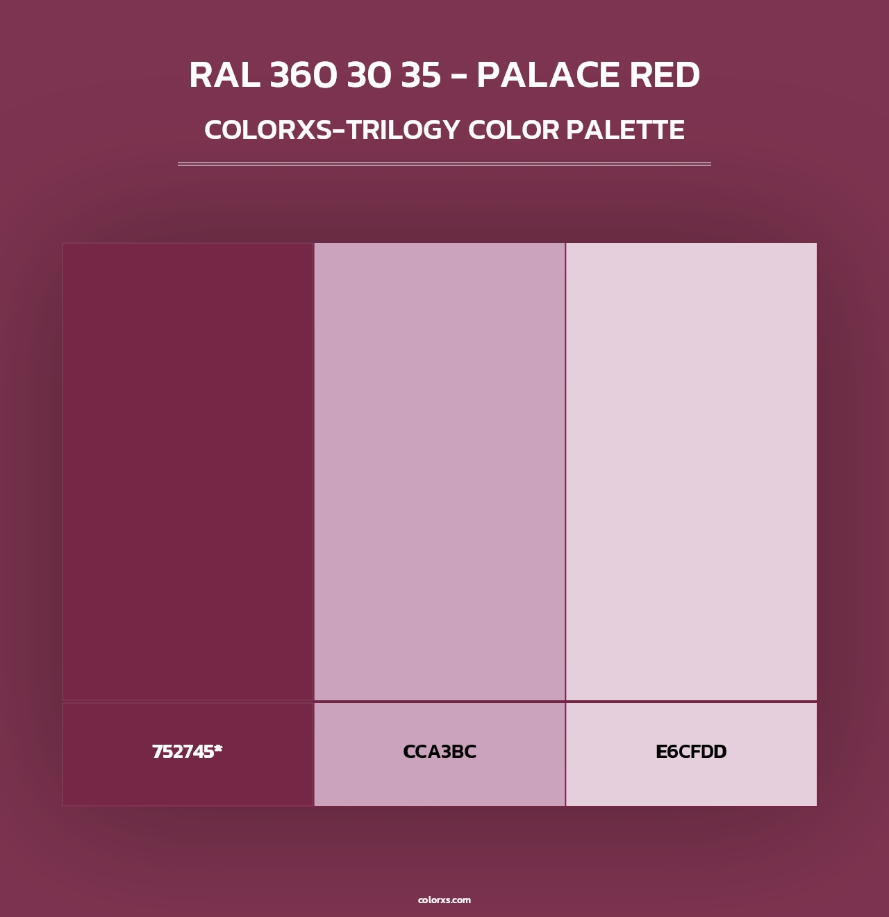 RAL 360 30 35 - Palace Red - Colorxs Trilogy Palette