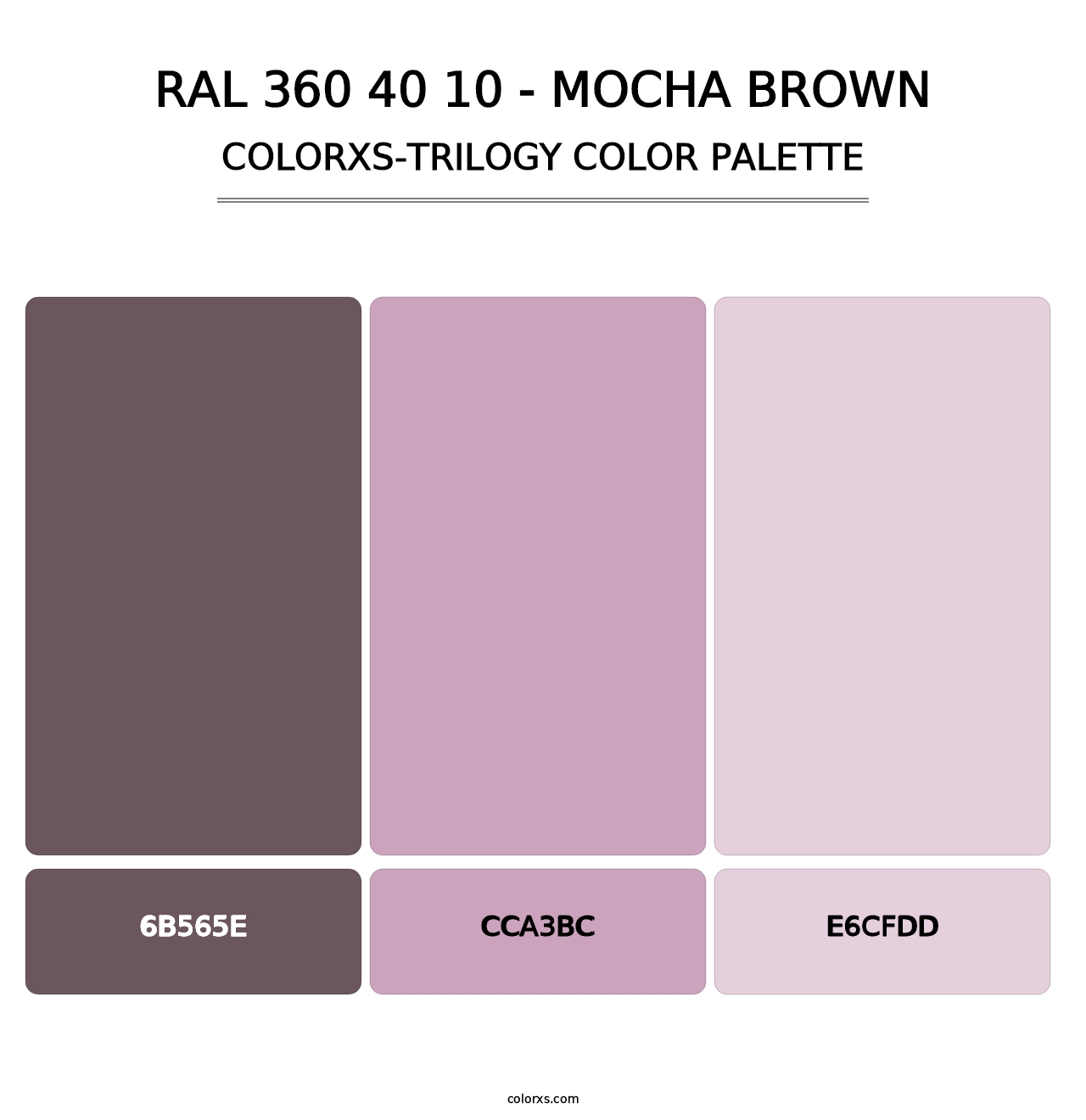 RAL 360 40 10 - Mocha Brown - Colorxs Trilogy Palette