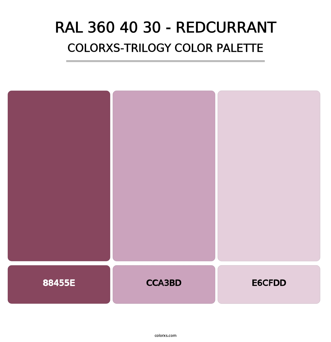 RAL 360 40 30 - Redcurrant - Colorxs Trilogy Palette