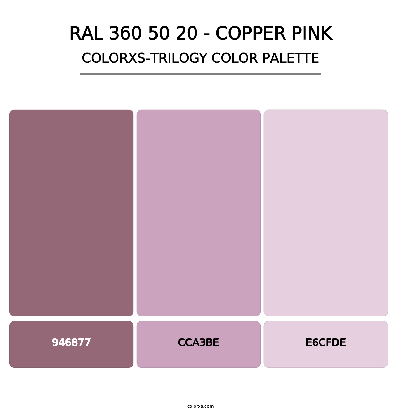 RAL 360 50 20 - Copper Pink - Colorxs Trilogy Palette