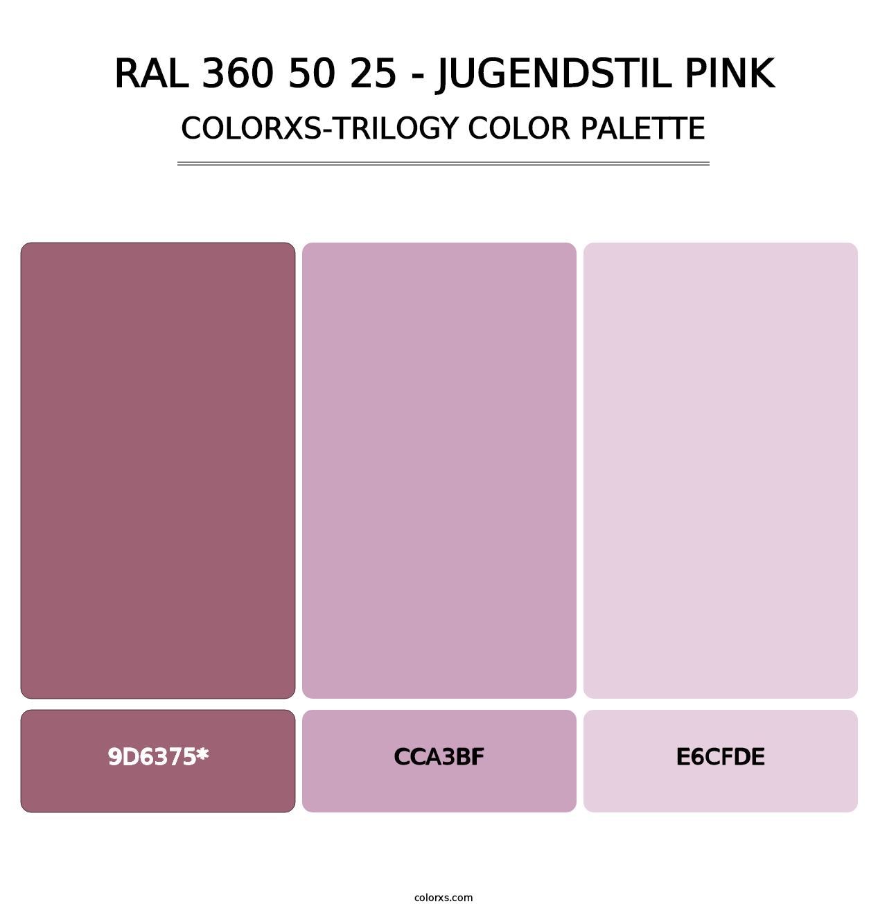 RAL 360 50 25 - Jugendstil Pink - Colorxs Trilogy Palette