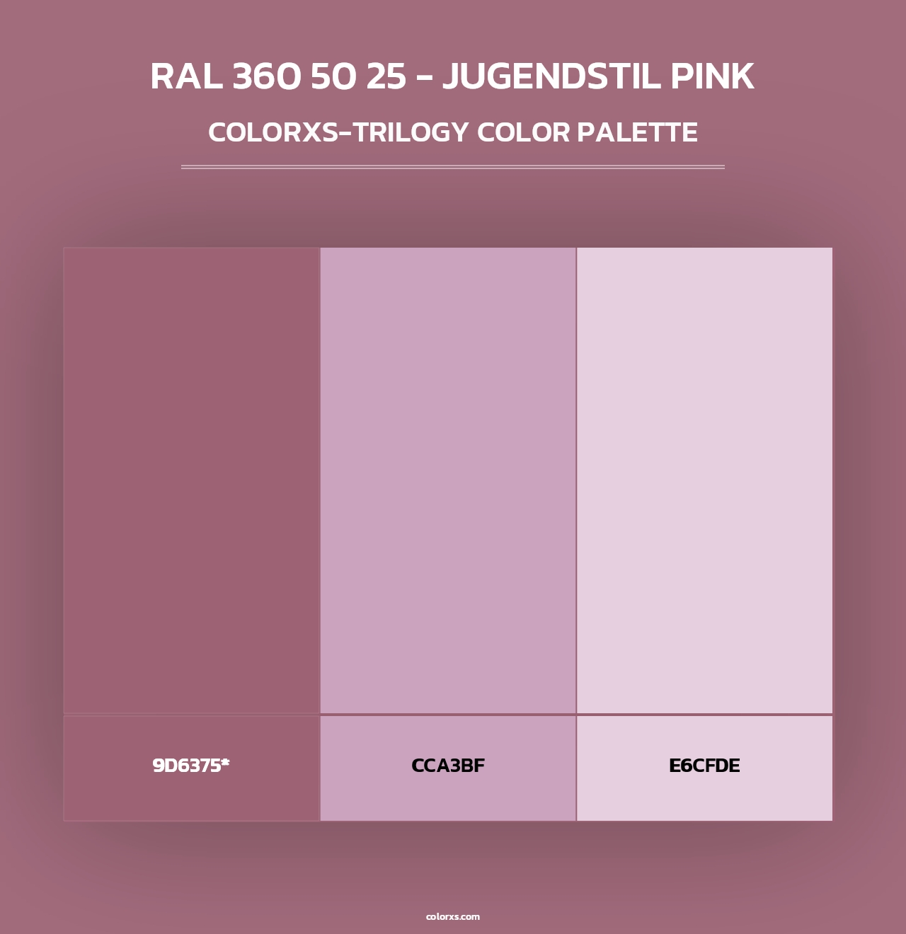 RAL 360 50 25 - Jugendstil Pink - Colorxs Trilogy Palette