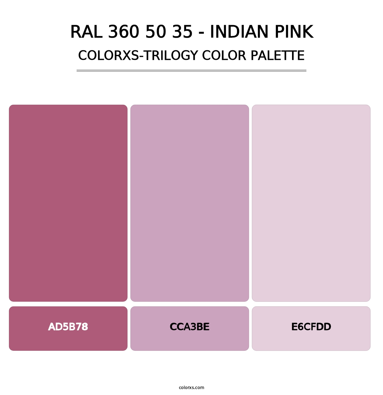 RAL 360 50 35 - Indian Pink - Colorxs Trilogy Palette