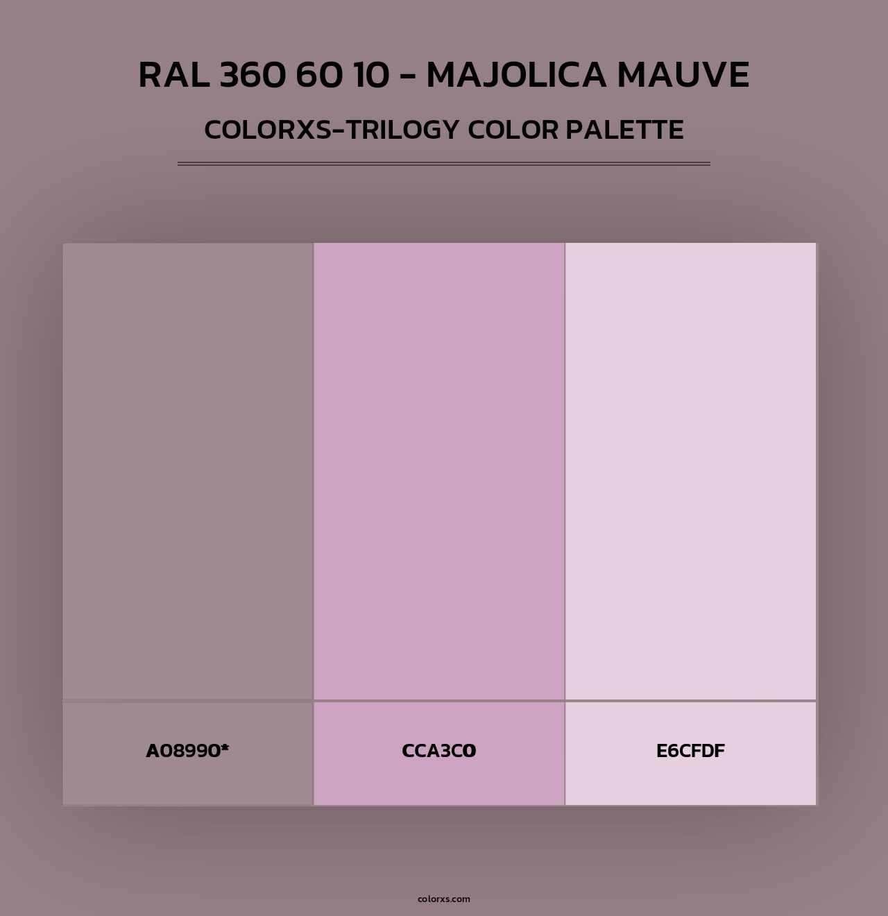 RAL 360 60 10 - Majolica Mauve - Colorxs Trilogy Palette