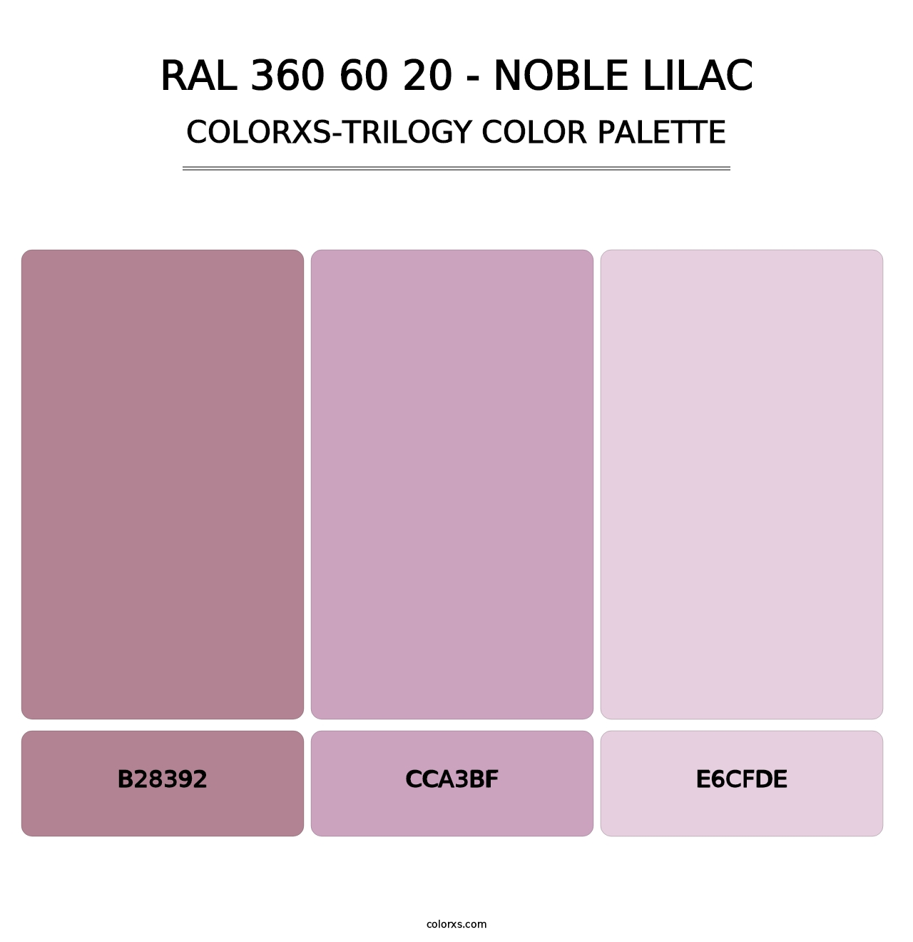 RAL 360 60 20 - Noble Lilac - Colorxs Trilogy Palette