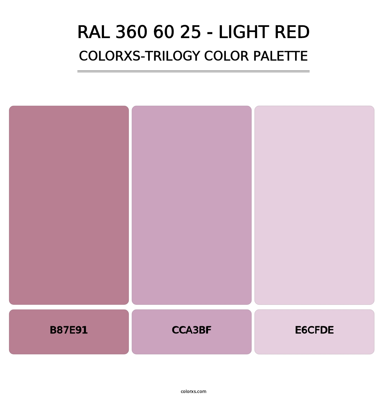 RAL 360 60 25 - Light Red - Colorxs Trilogy Palette