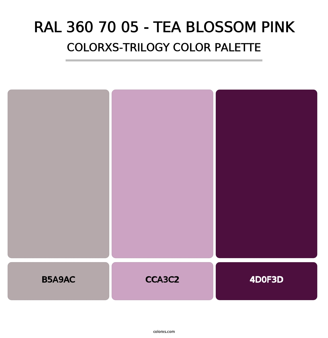 RAL 360 70 05 - Tea Blossom Pink - Colorxs Trilogy Palette