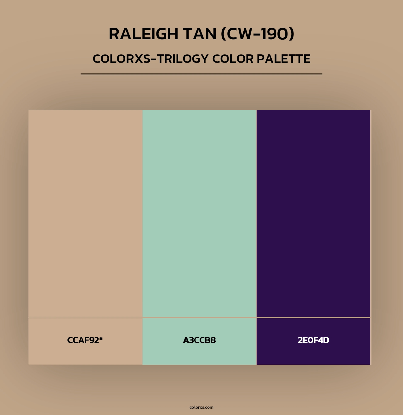 Raleigh Tan (CW-190) - Colorxs Trilogy Palette