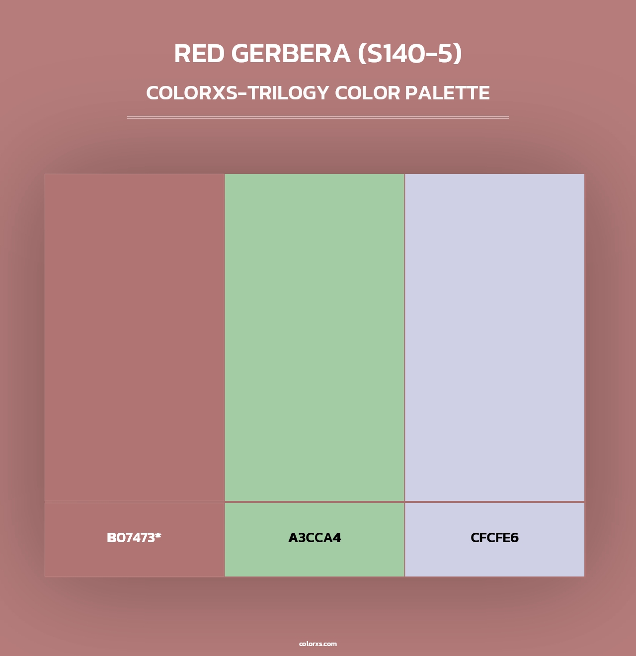 Red Gerbera (S140-5) - Colorxs Trilogy Palette