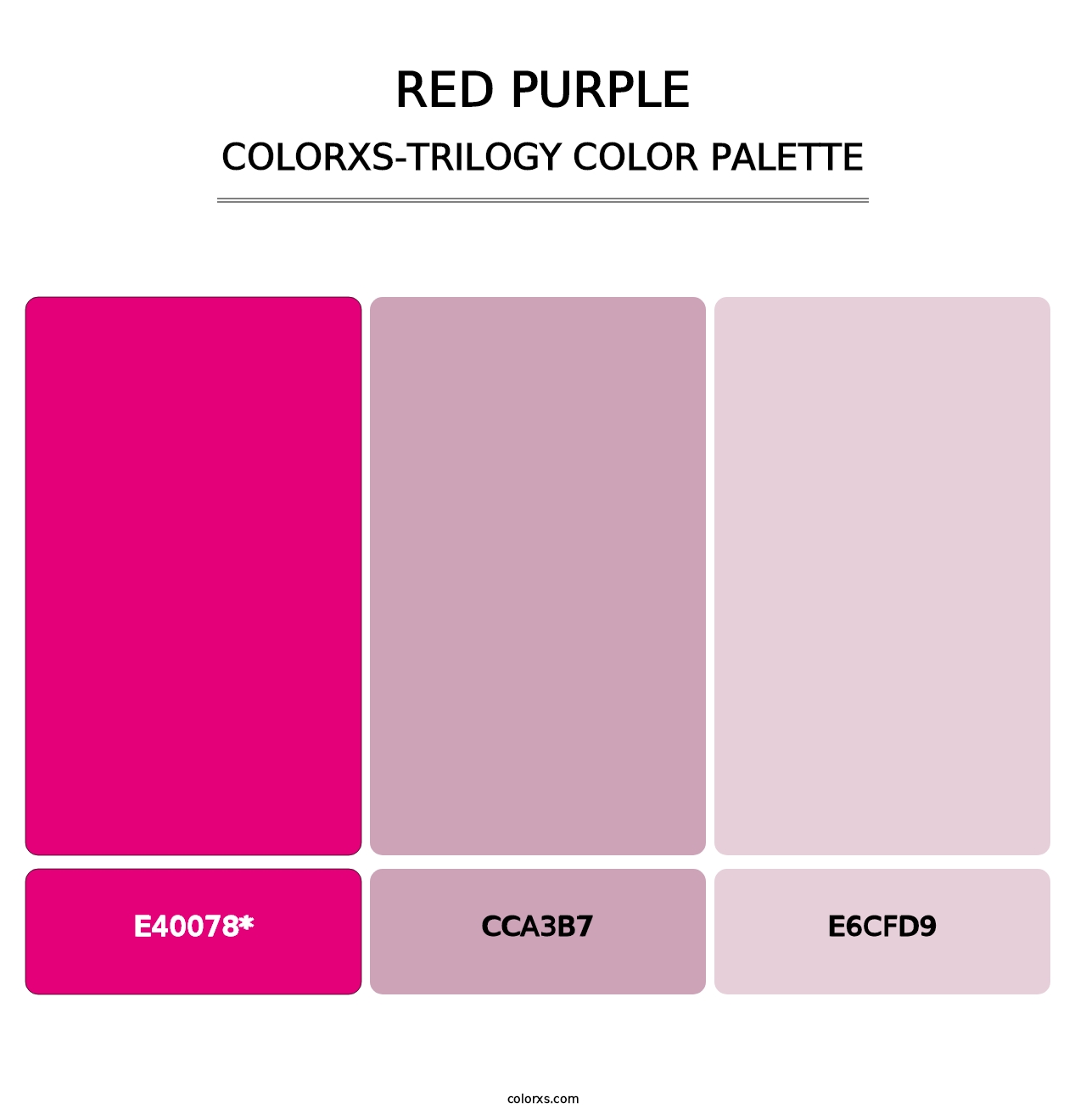 Red Purple - Colorxs Trilogy Palette