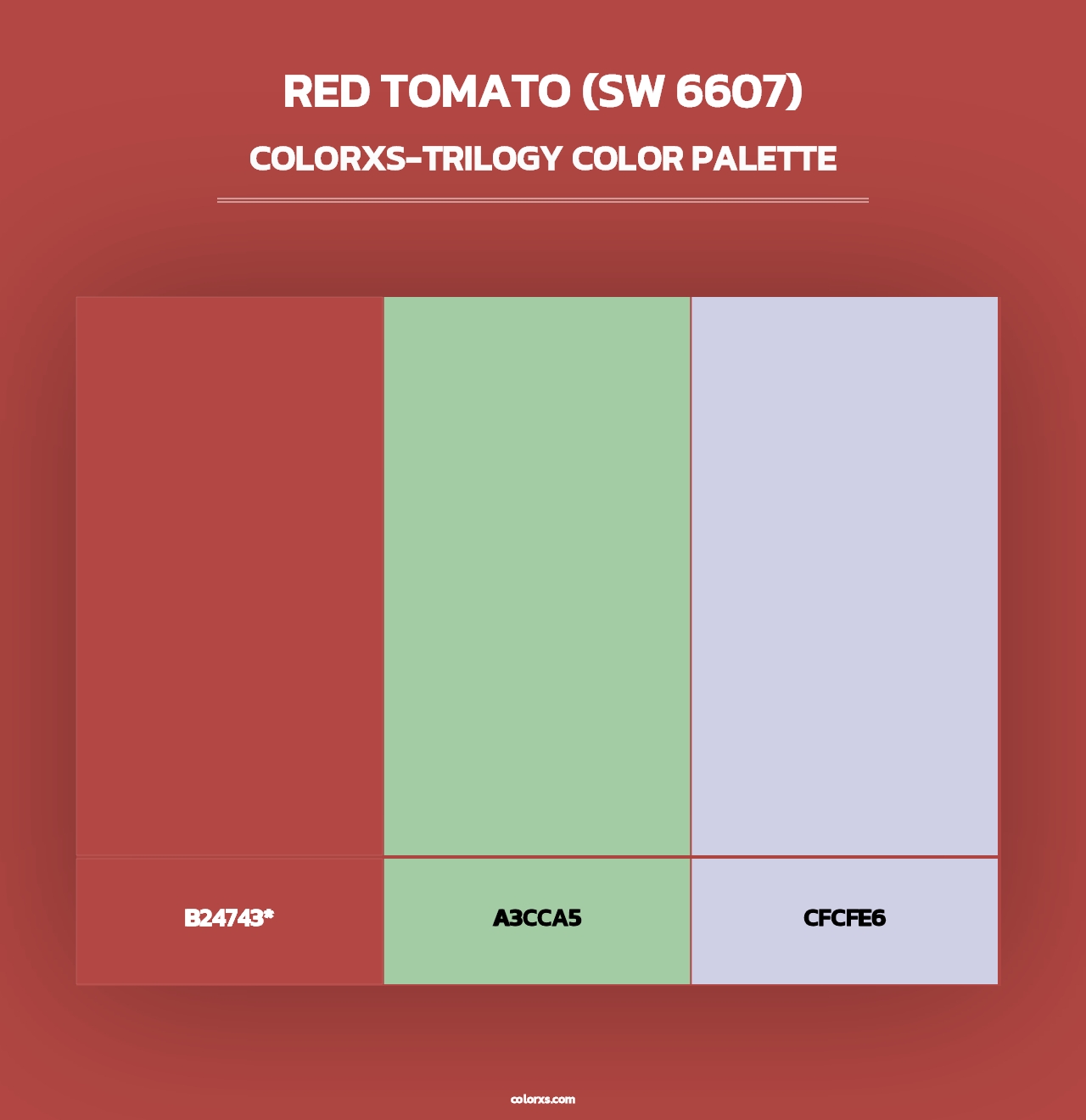 Red Tomato (SW 6607) - Colorxs Trilogy Palette