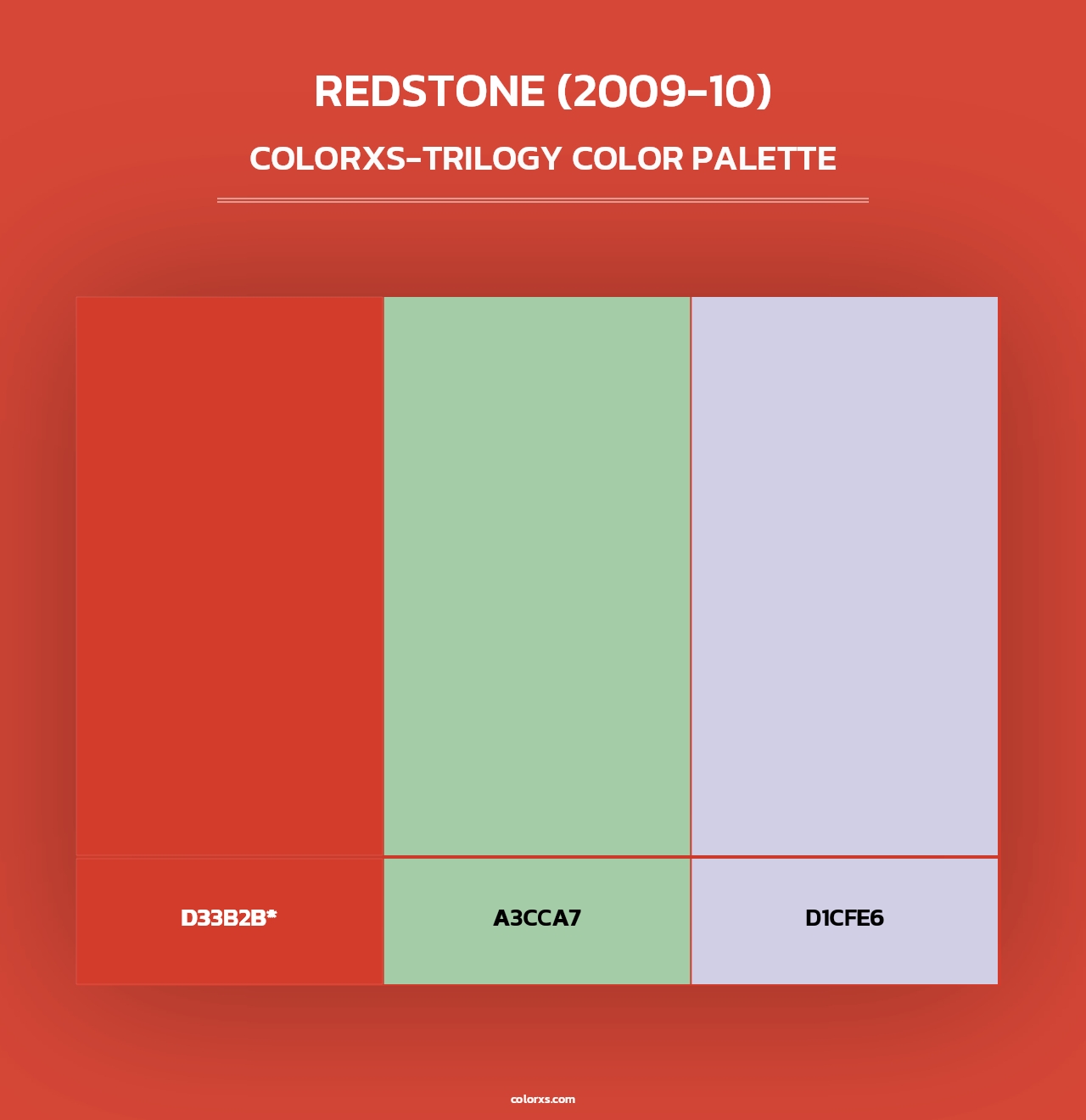Redstone (2009-10) - Colorxs Trilogy Palette