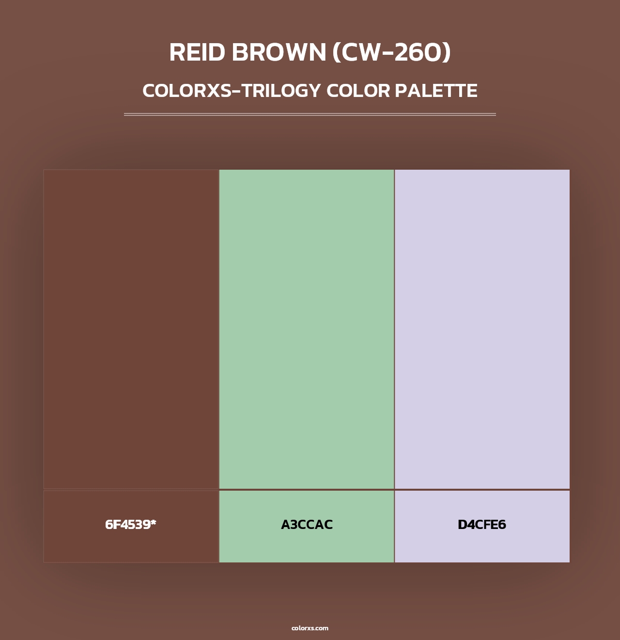 Reid Brown (CW-260) - Colorxs Trilogy Palette