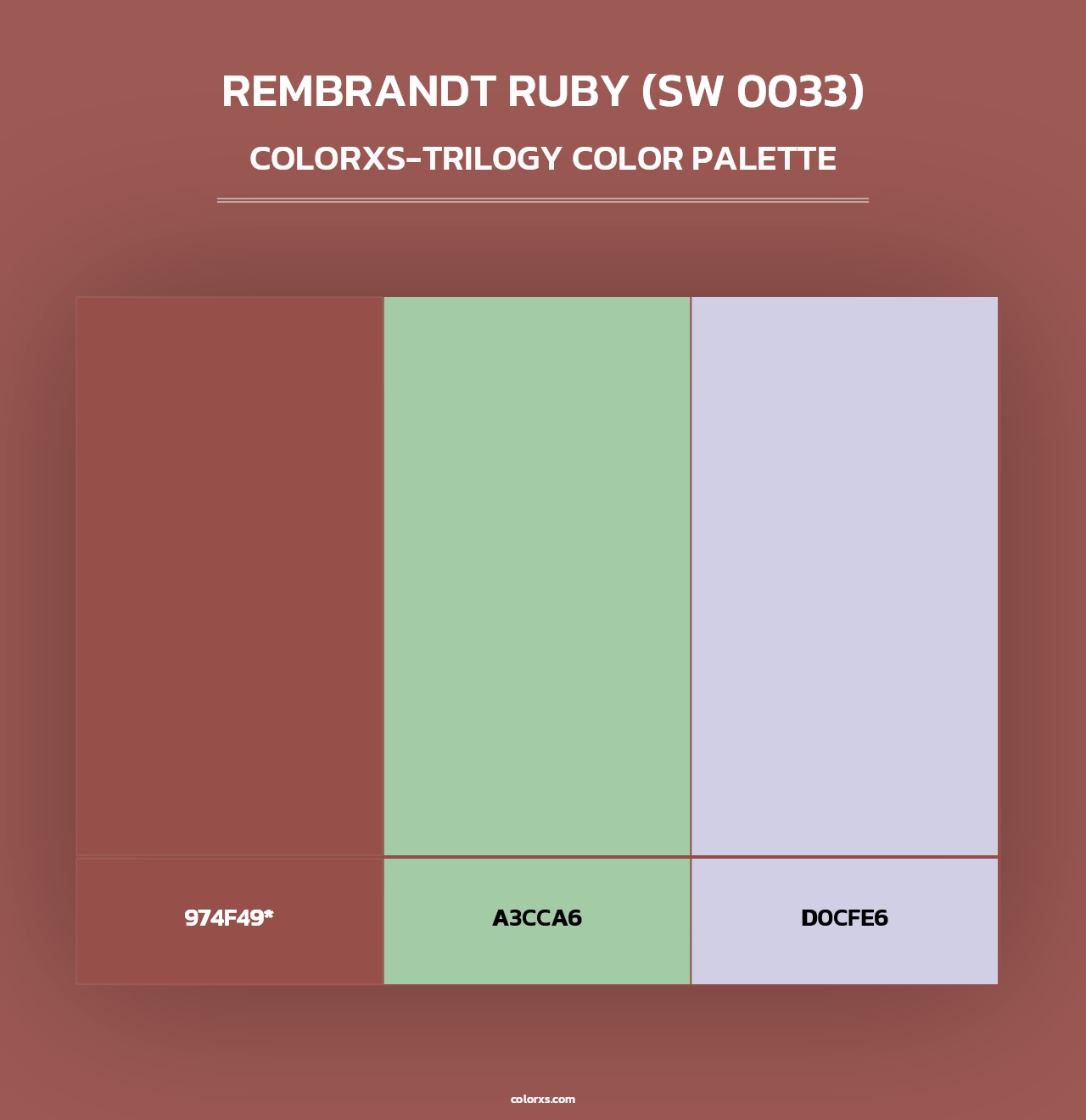 Rembrandt Ruby (SW 0033) - Colorxs Trilogy Palette