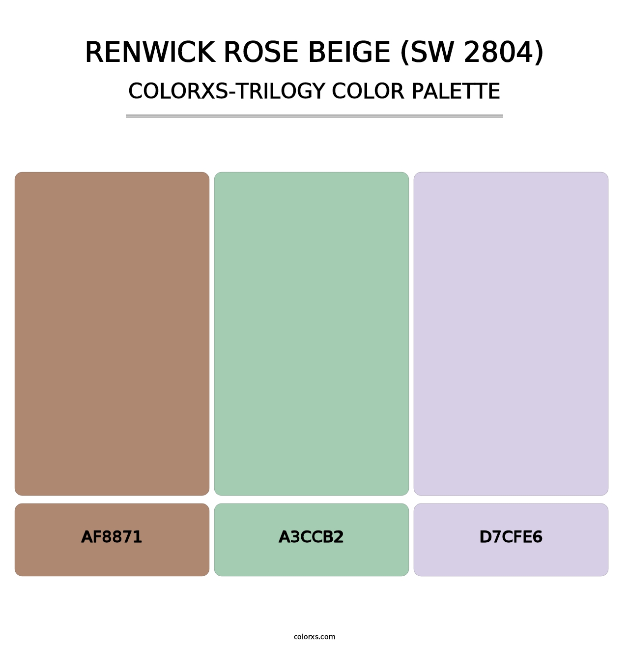 Renwick Rose Beige (SW 2804) - Colorxs Trilogy Palette