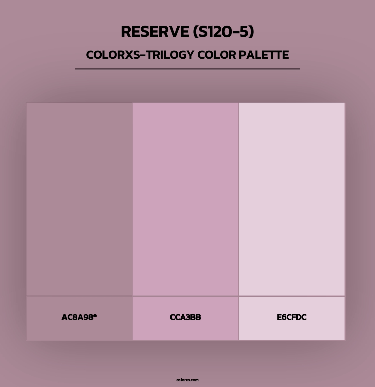 Reserve (S120-5) - Colorxs Trilogy Palette