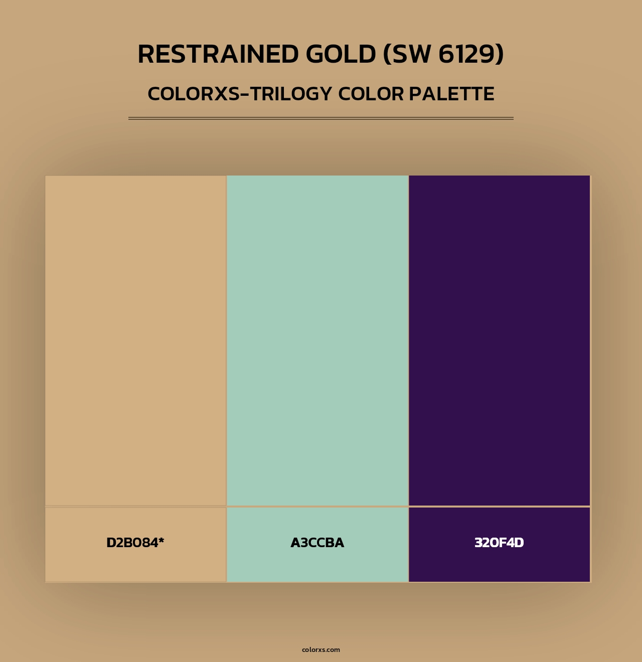 Restrained Gold (SW 6129) - Colorxs Trilogy Palette