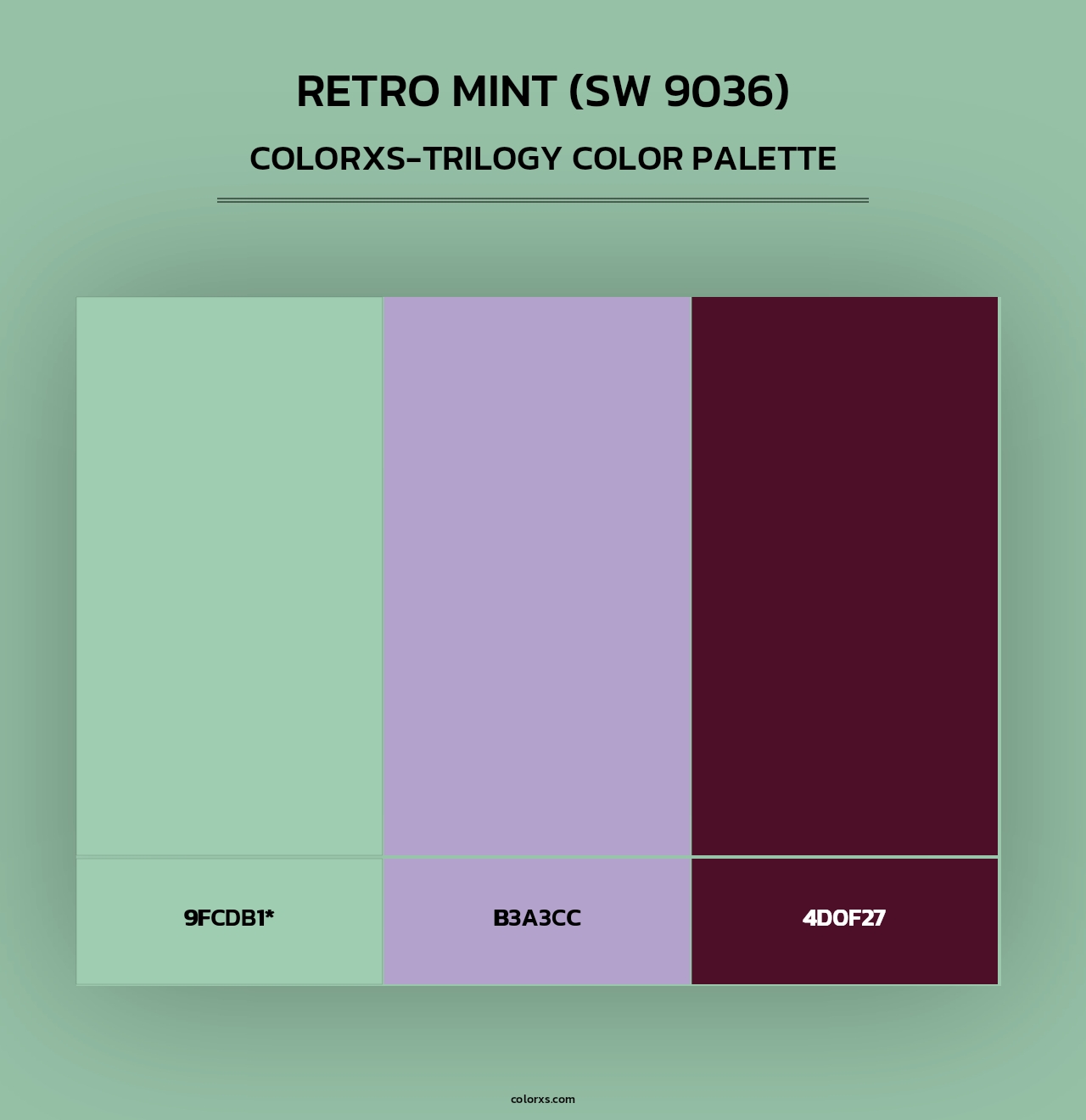 Retro Mint (SW 9036) - Colorxs Trilogy Palette